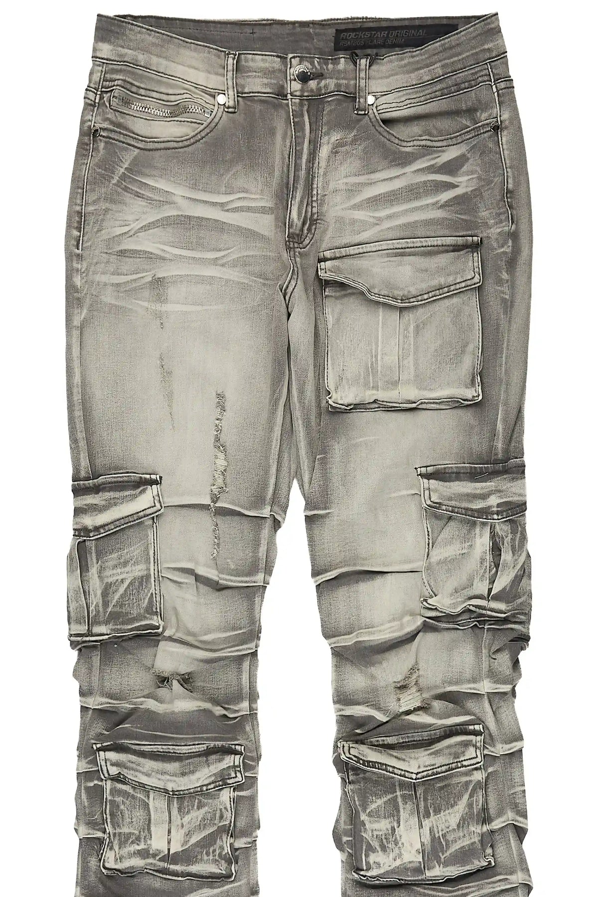 Gentry Light Grey Stacked Jean