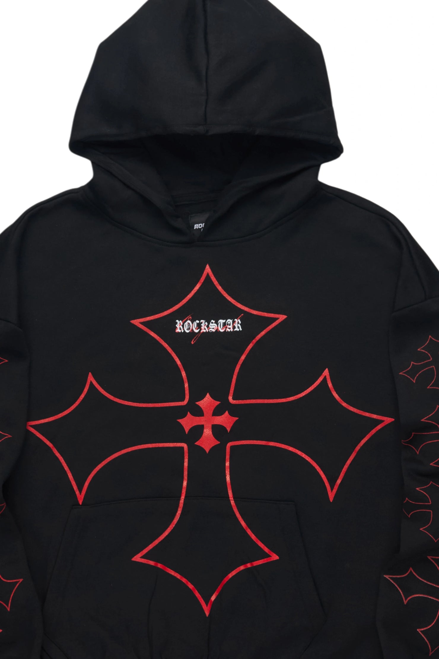 Sargo Black/Red Graphic Hoodie