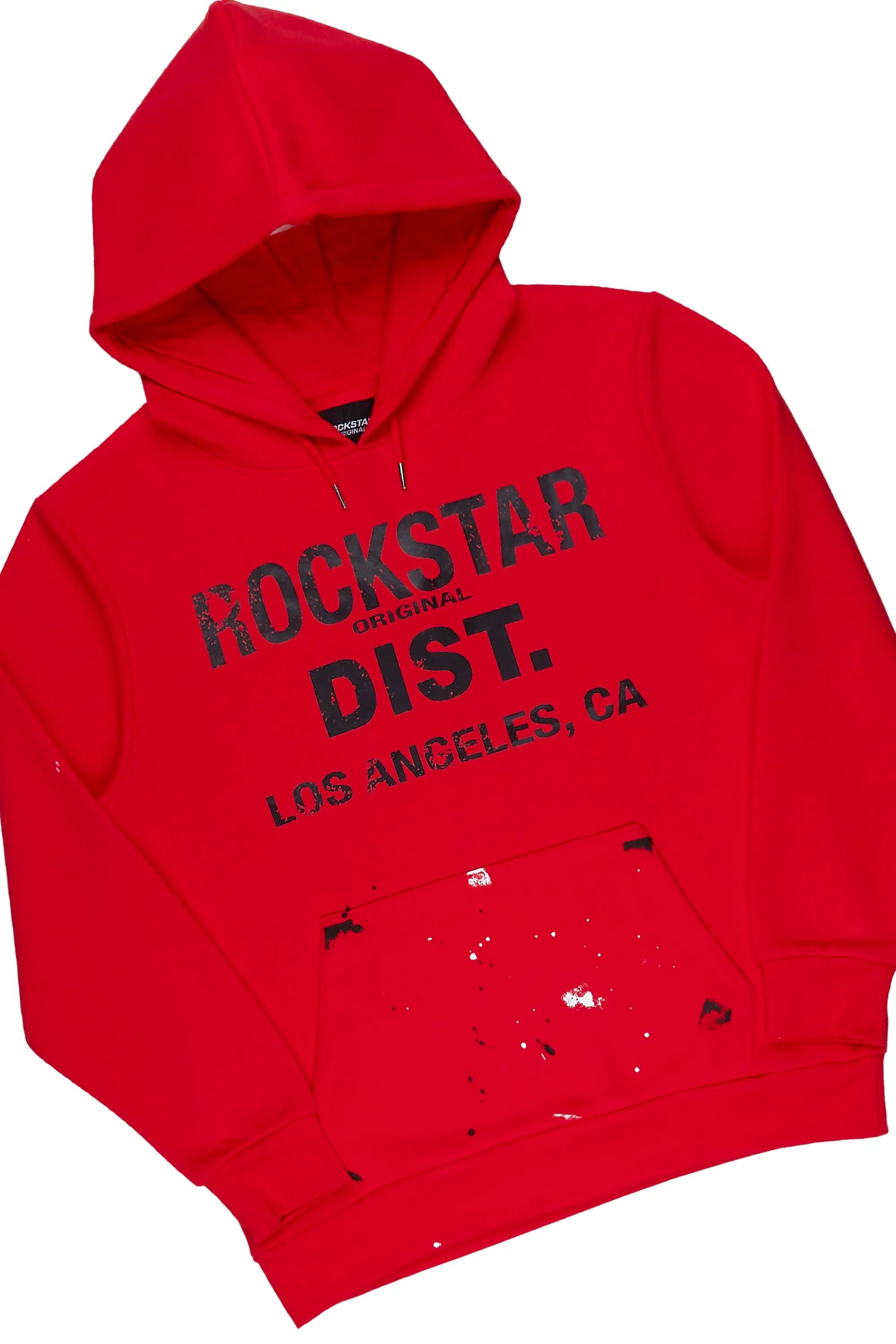 Scottie Red Paint Splatter Hoodie/Stacked Flare Track Set