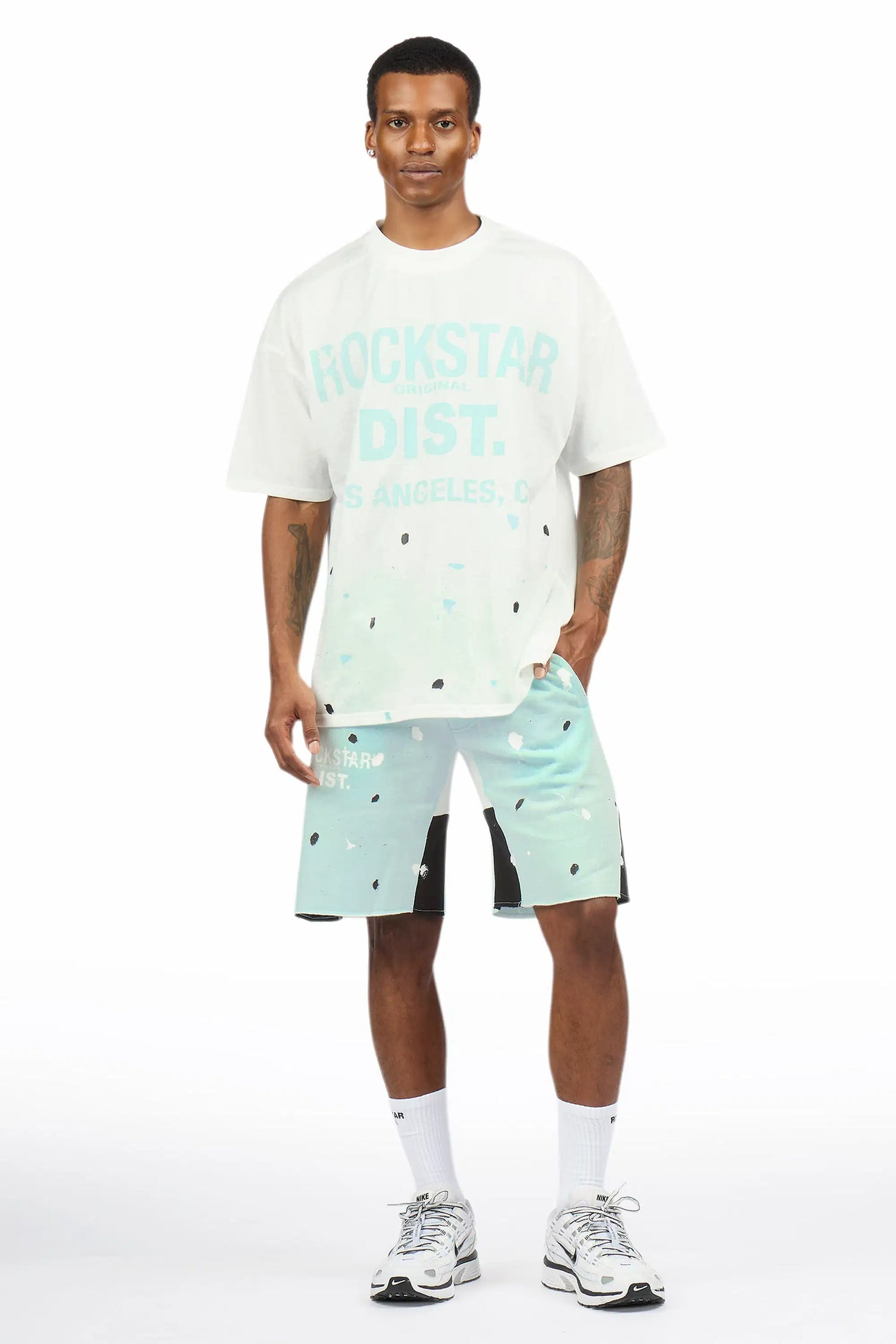 Scottie White/Mint Painter T-Shirt/Short Set