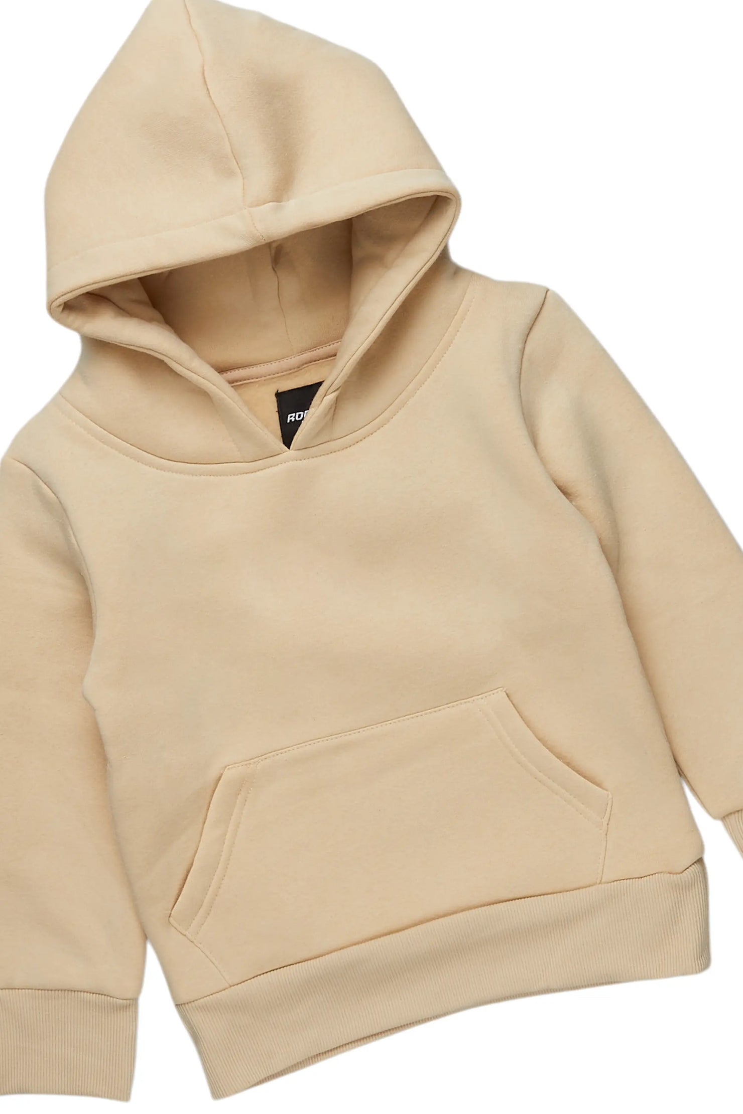 Boys Basic Tan/Black Stacked Flare Pant Set