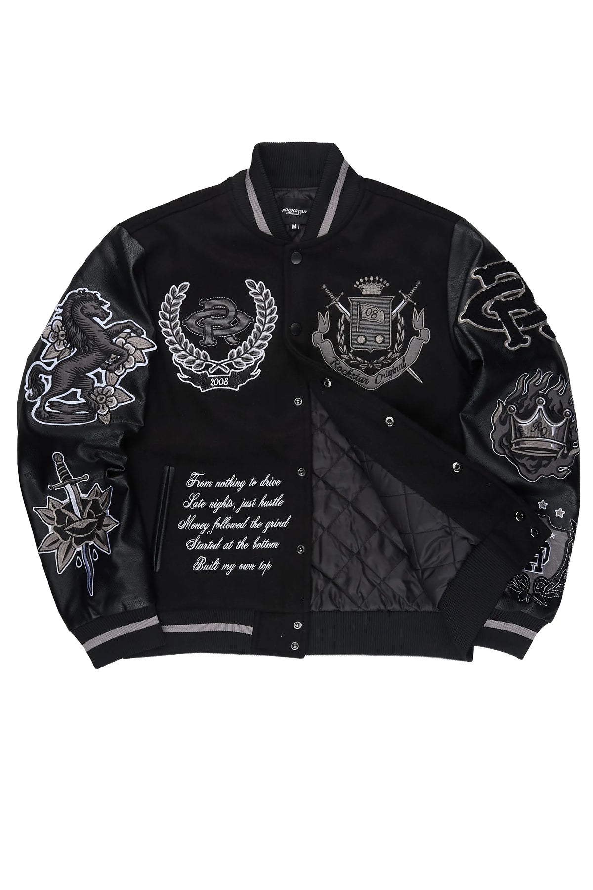 Dallas Black/Black Varsity Jacket