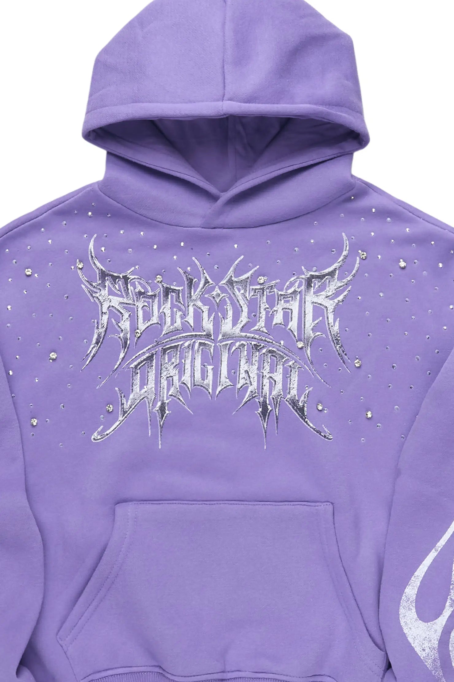 Nikisha Purple Rhinestone Hoodie