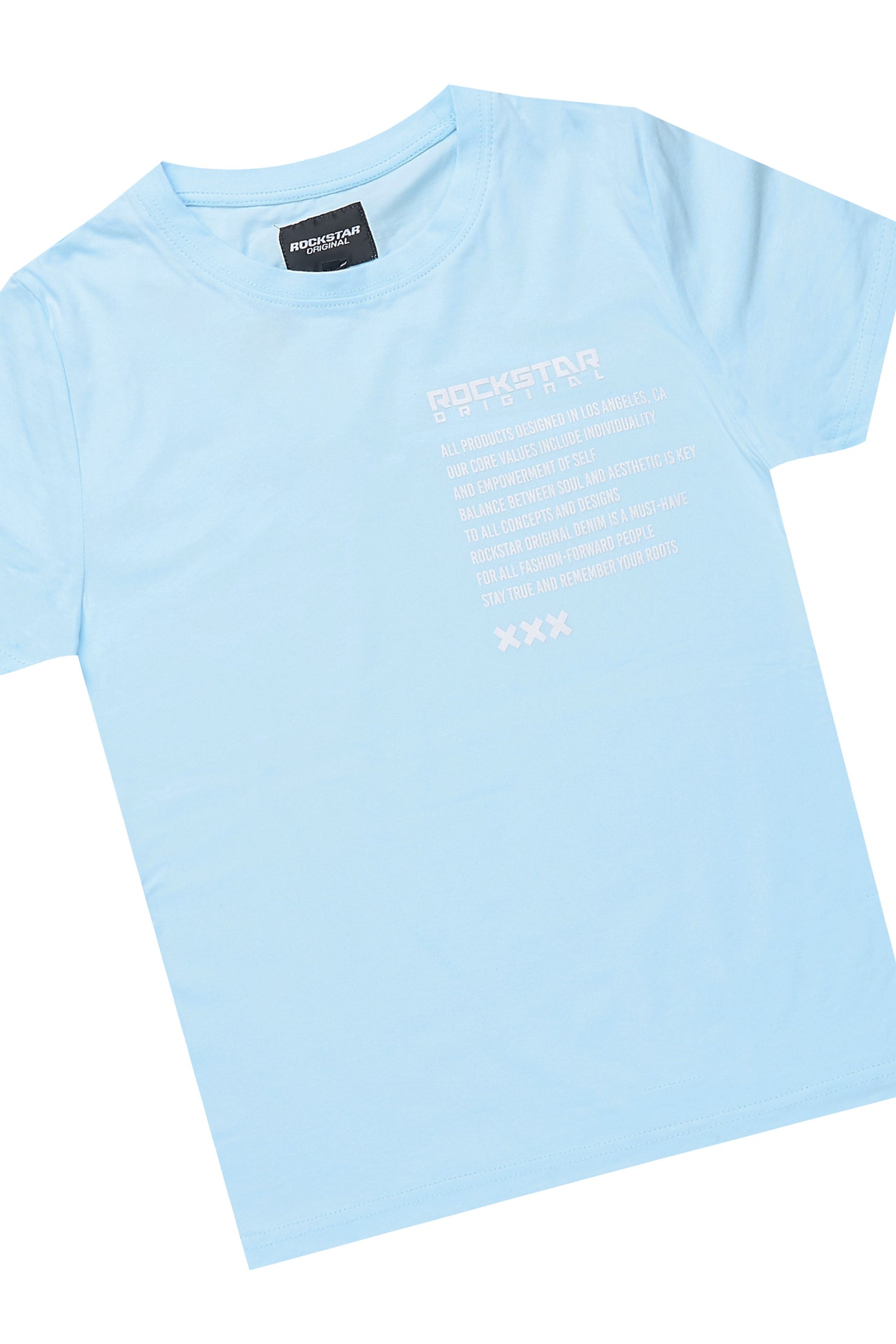 Boys Jash Baby Blue/White Short Set