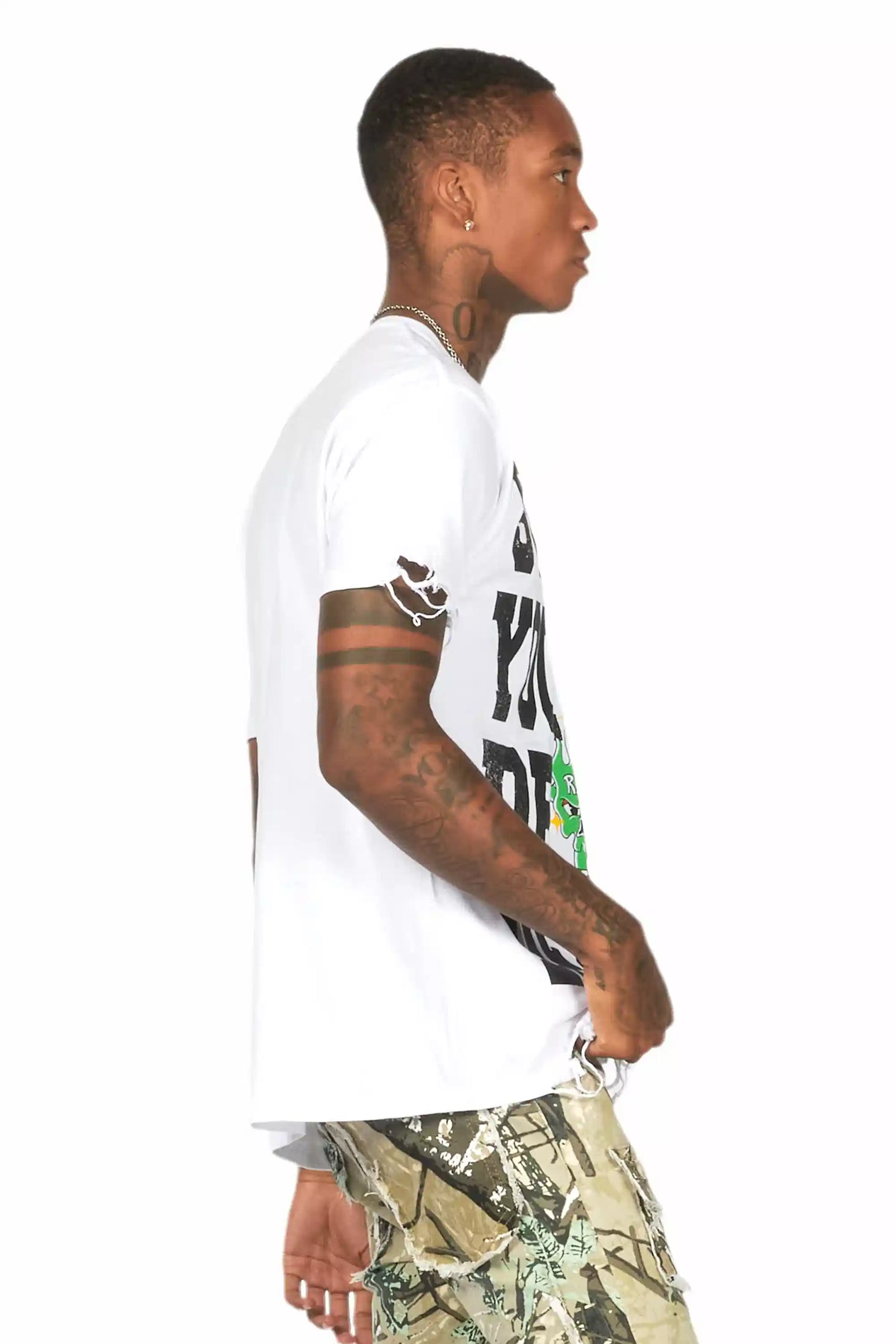 Tarl White Oversized Graphic T-Shirt