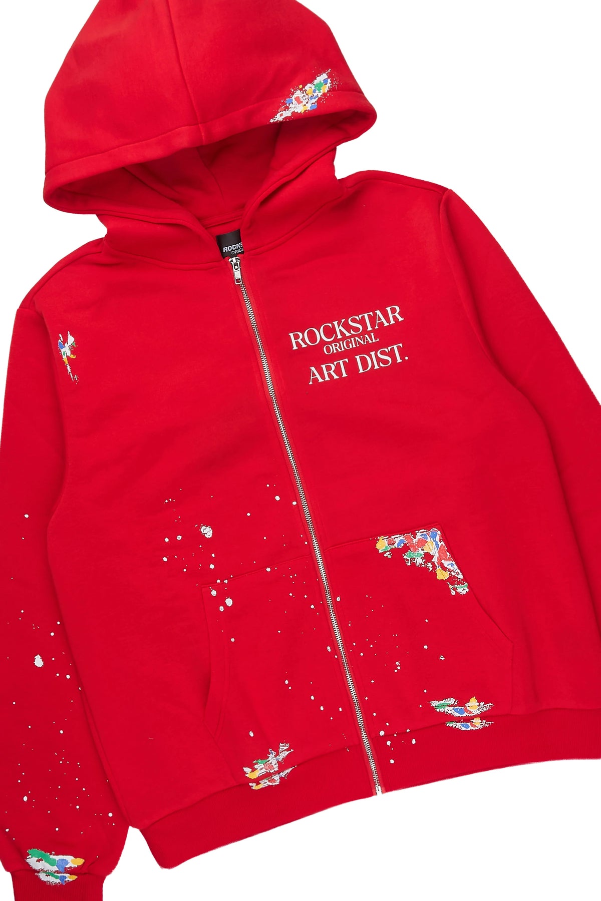 Art Dist Red Zip Up Hoodie/Stacked Track Set