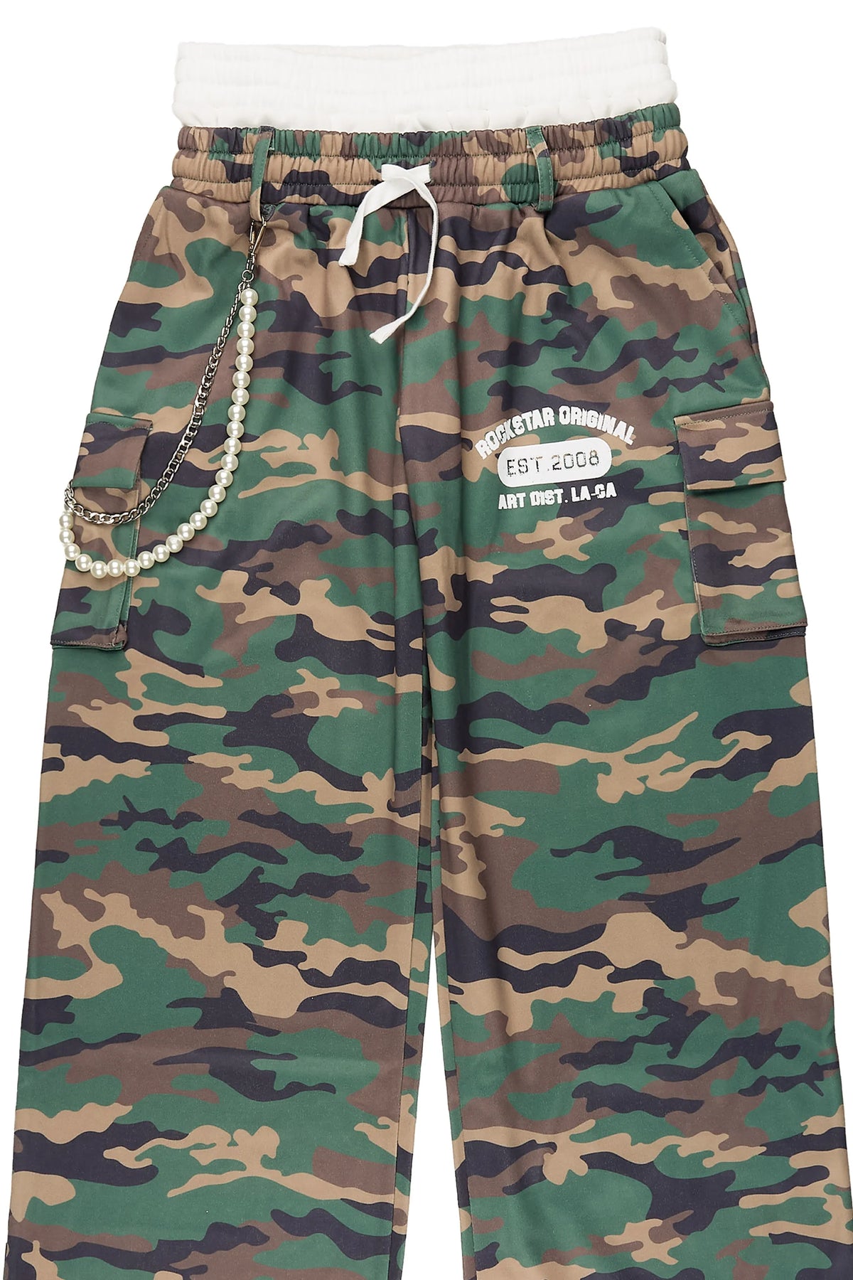 Girls Alexa Camo Double Waisted Super Baggy Track Pant