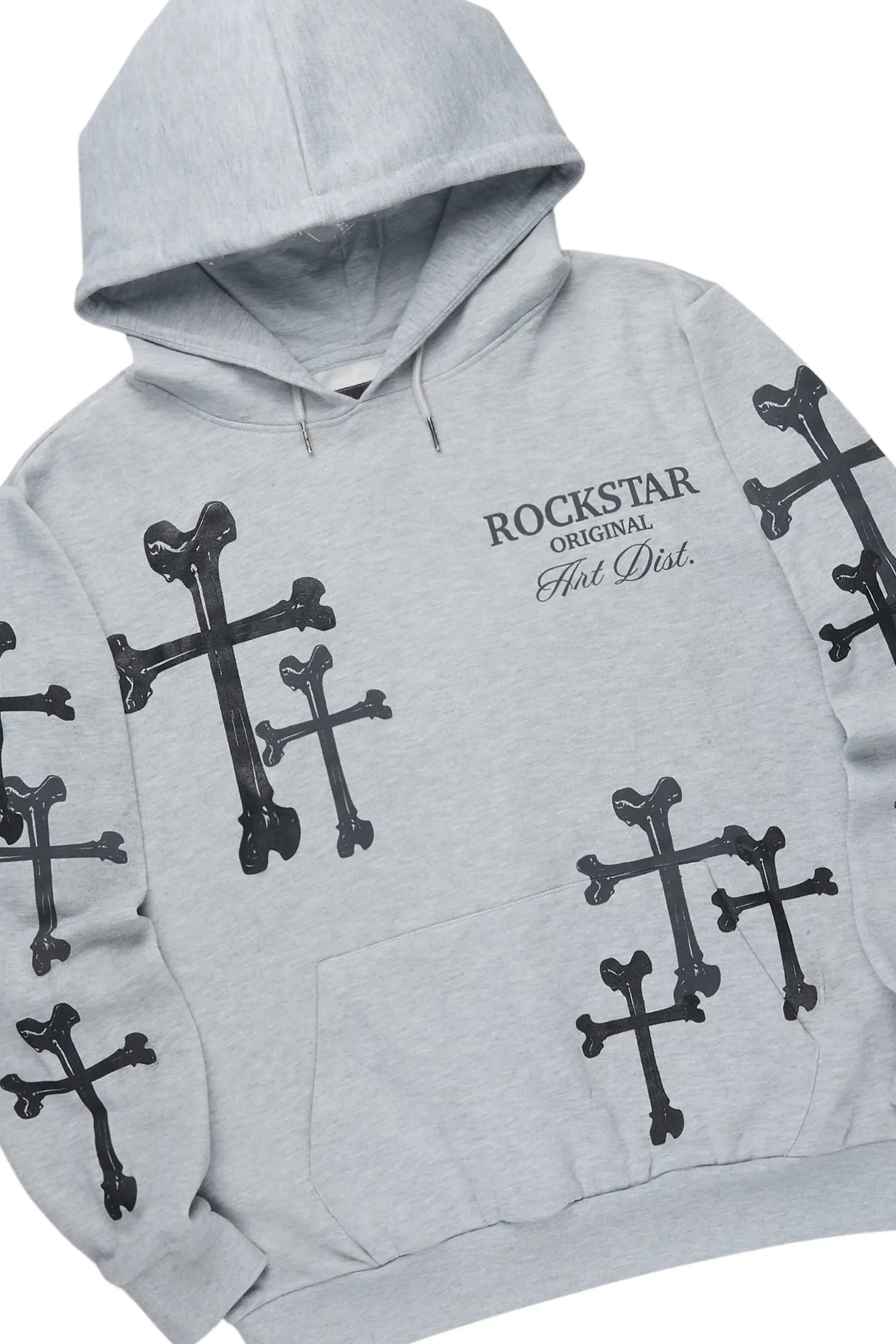 Olivier 2.0 Heather Grey Hoodie/Stacked Flare Track Set