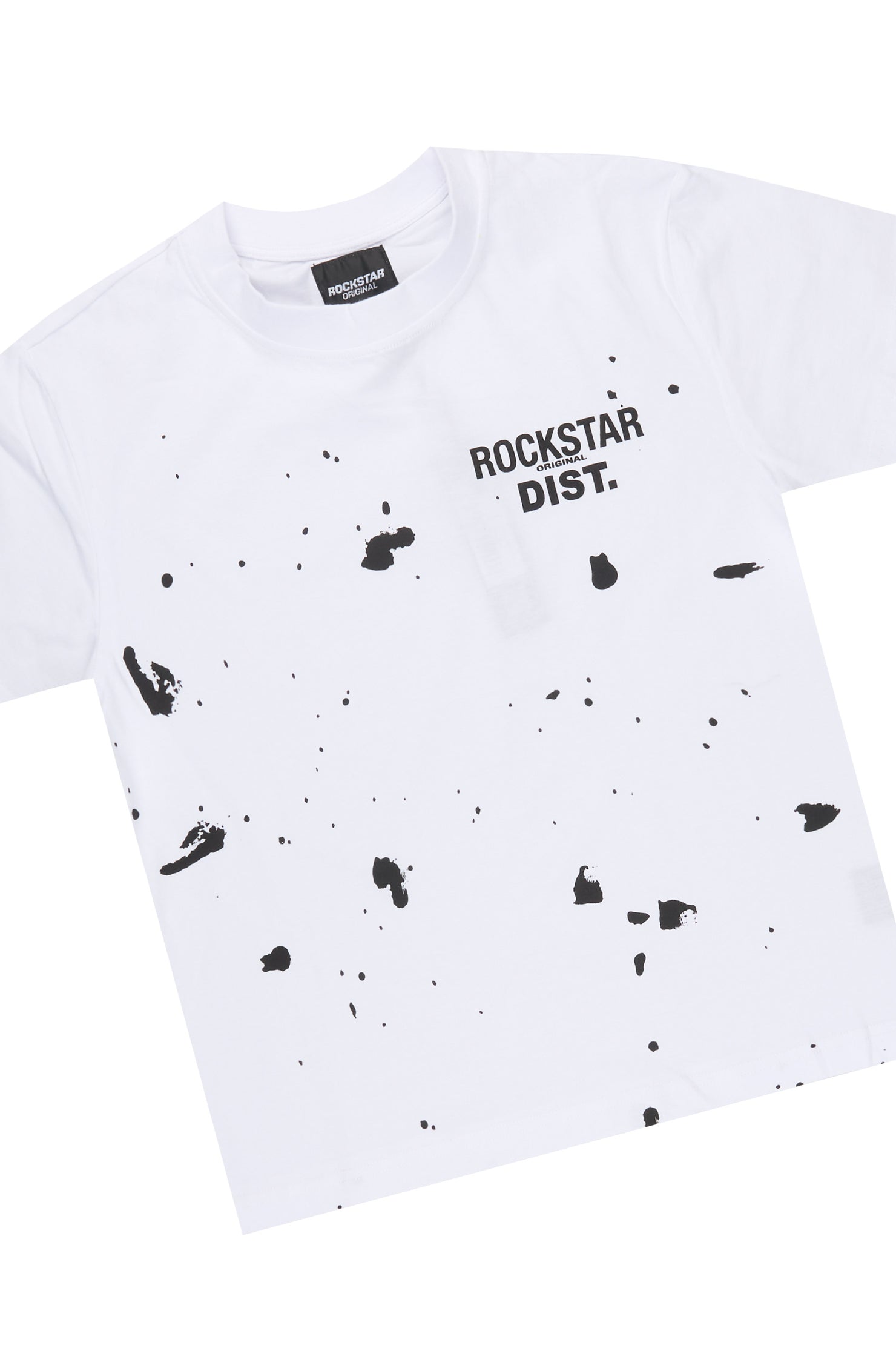 Boys Raffer White/Black T-Shirt Jort Set