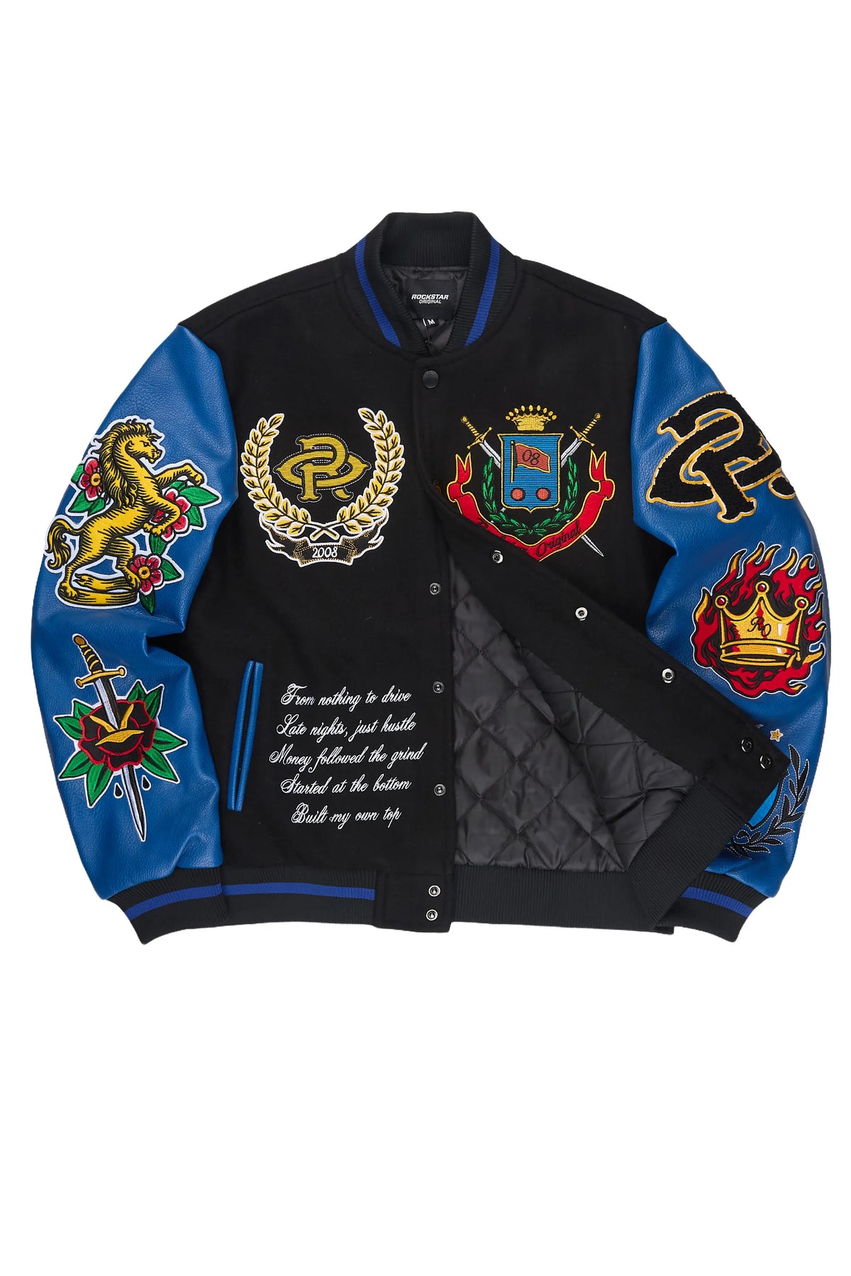 Dallas Black/Royal Varsity Jacket