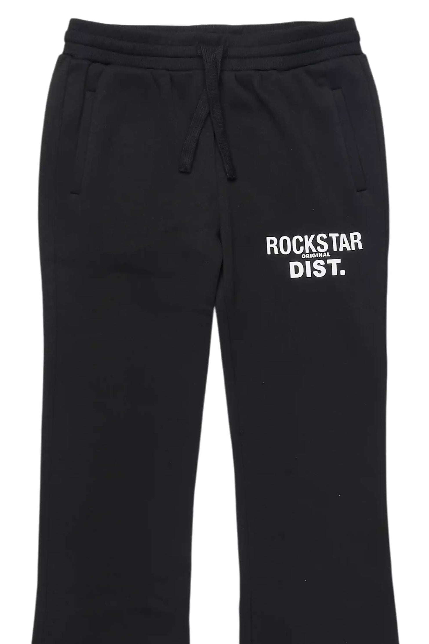 Girls Juliana Black Stacked Flare Pant