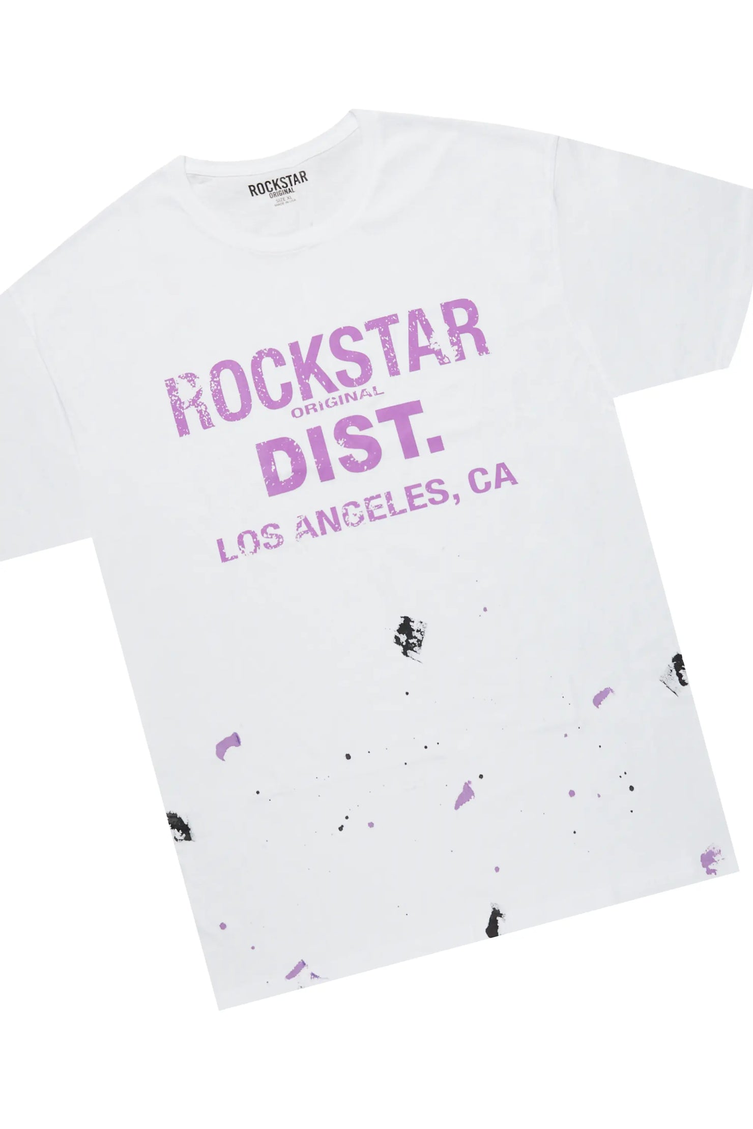 Scottie Purple/White T-Shirt/Super Stacked Flare Track Pant Set