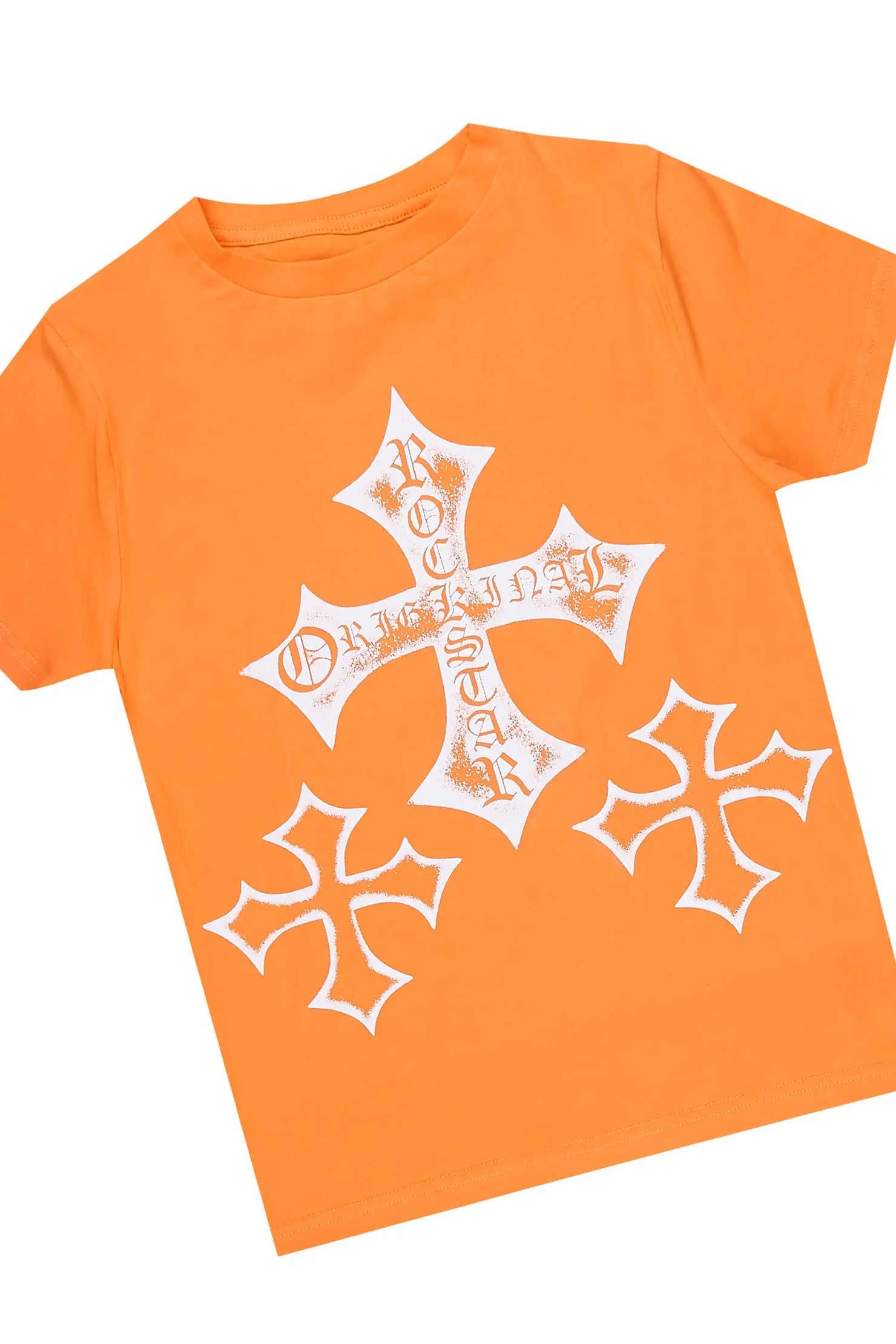 Boys Marizon Orange/Multi T-Shirt Short Set