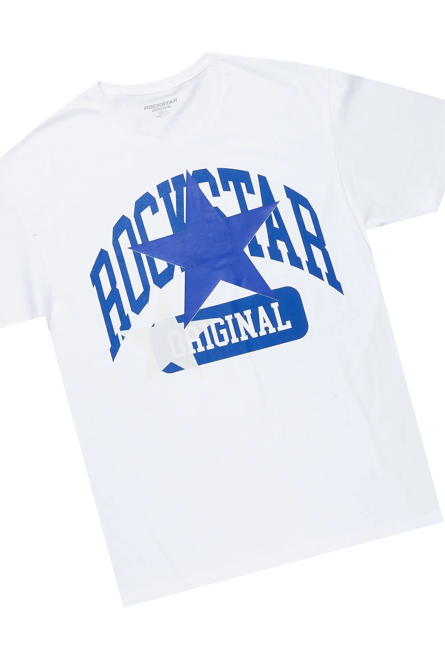 Mallor White/Royal T-Shirt/Cargo Stacked Track Set