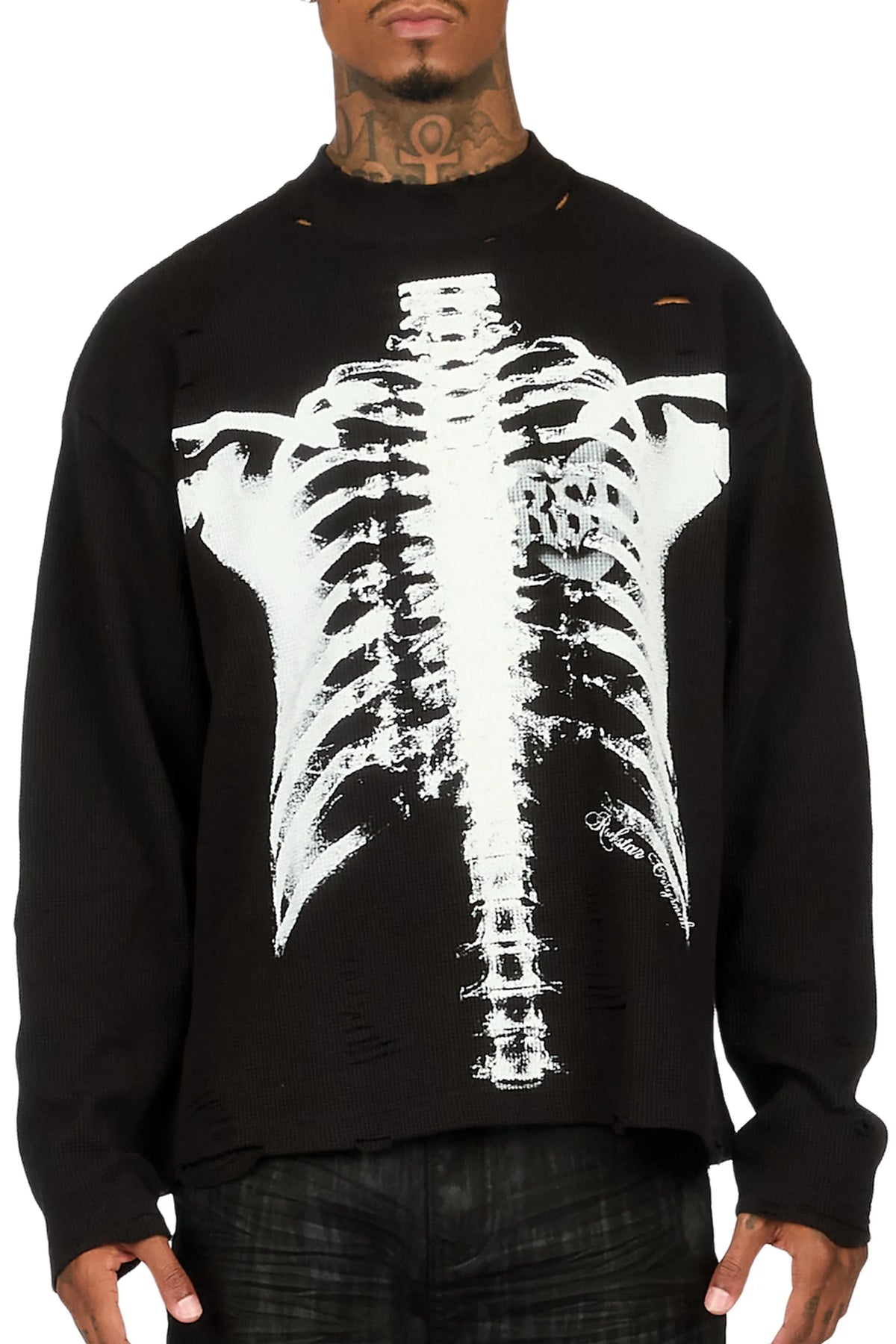 Caliz Black Thermal Long Sleeve T-Shirt