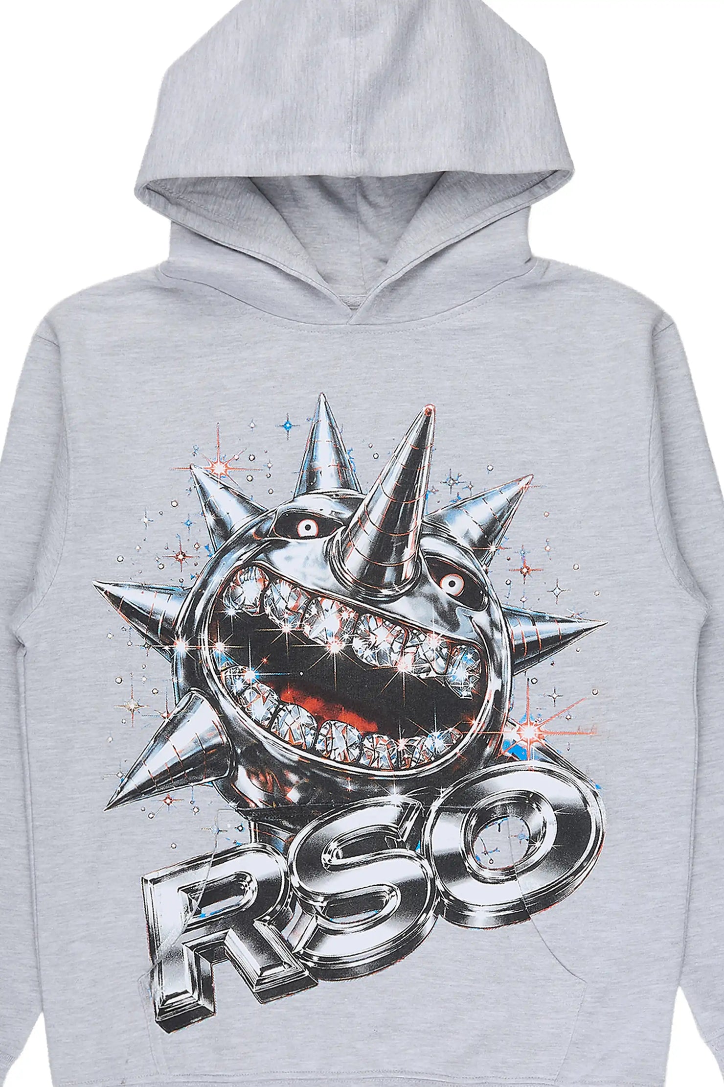 Boys Hagger Heather Grey Graphic Hoodie