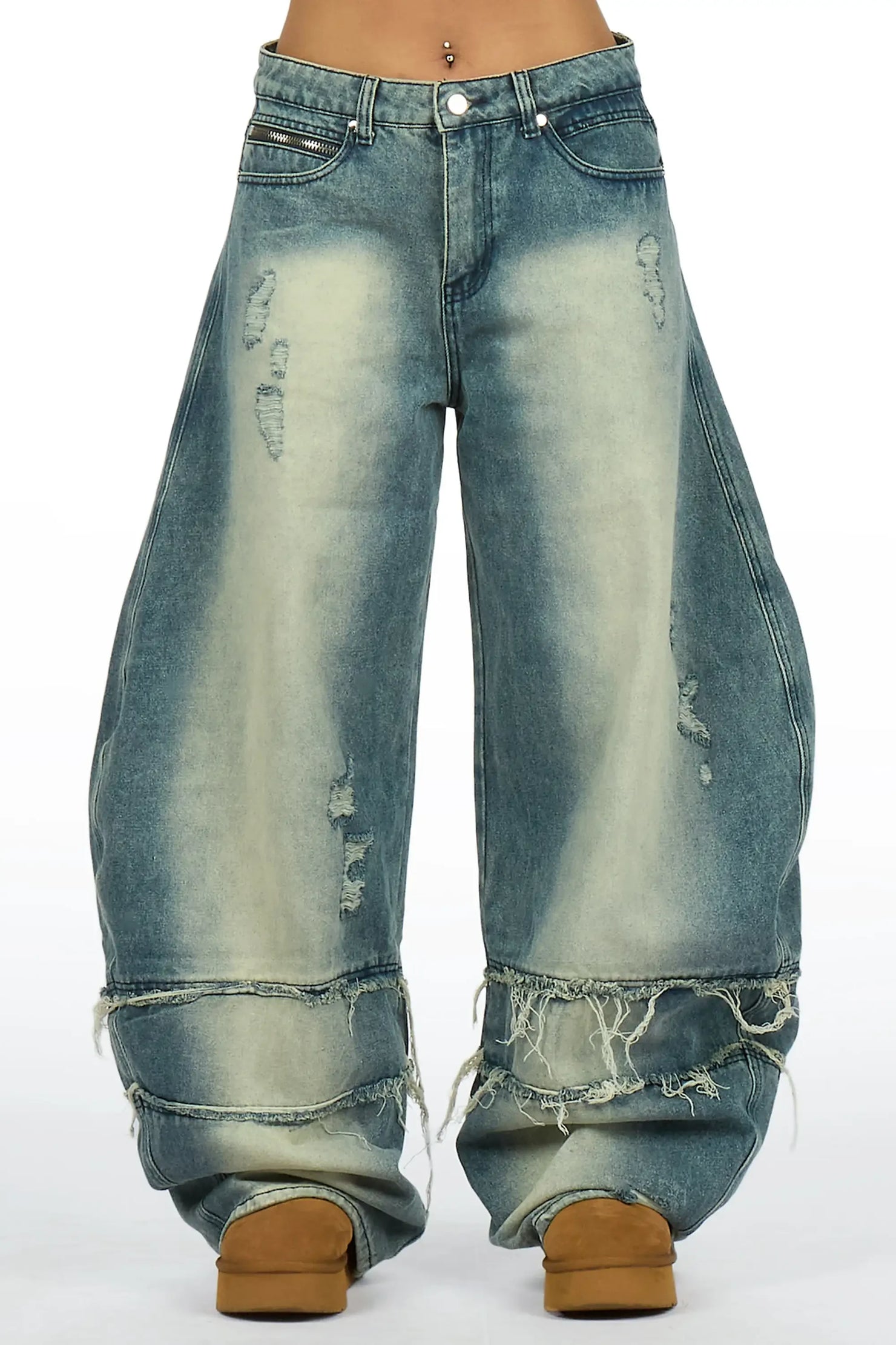 Nuvia Blue Barrel  Fit Jean