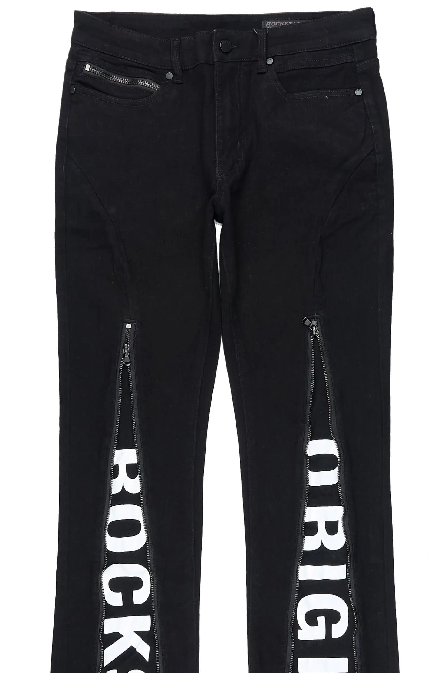 Philly Black Stacked Fit Jean