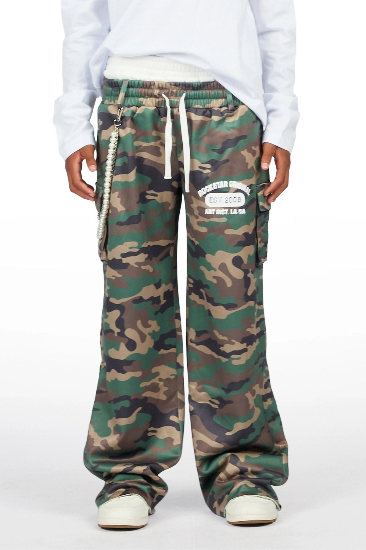 Boys Alexander Camo Double Waisted Super Baggy Track Pant