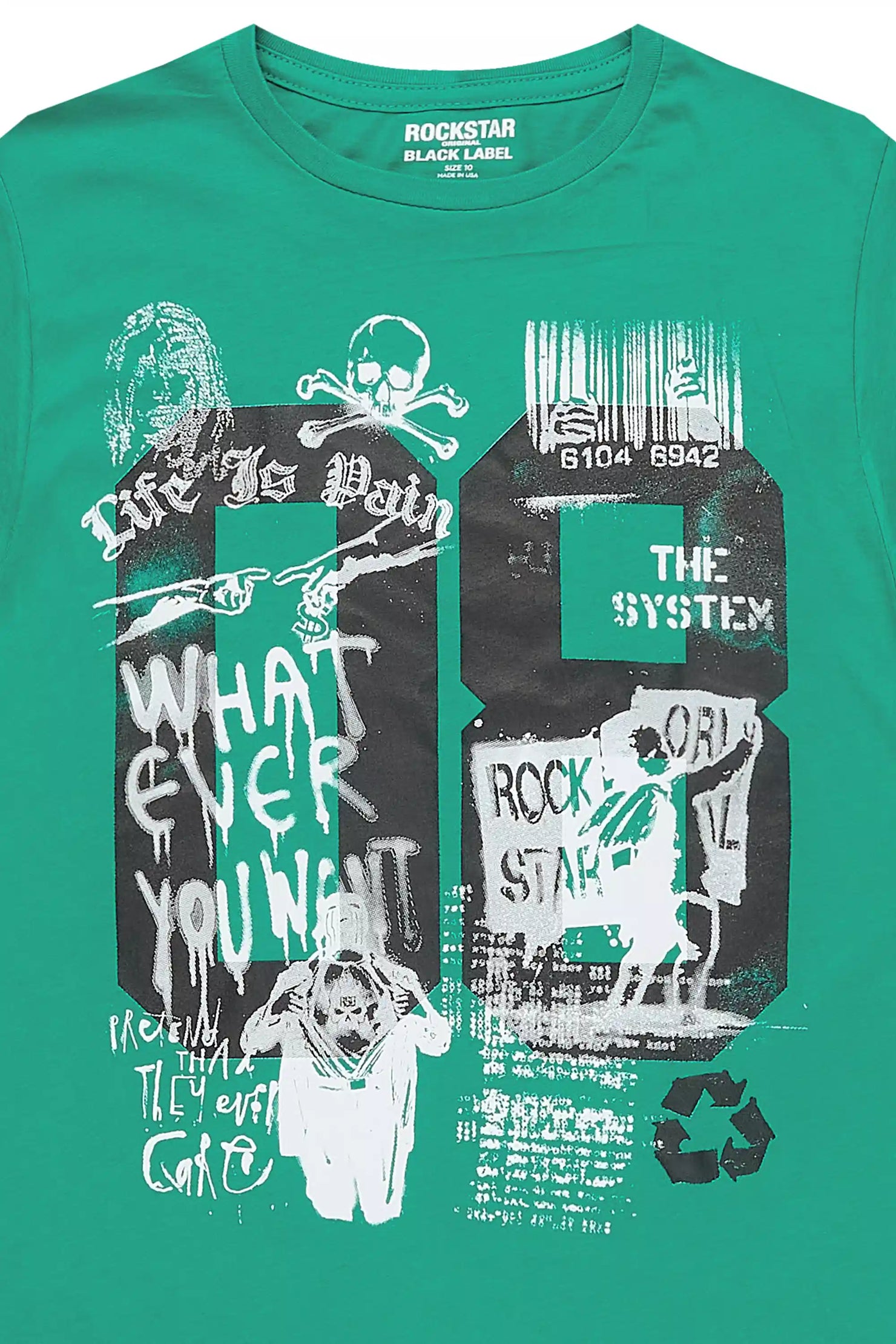 Girls Kammy Green Graphic T-Shirt