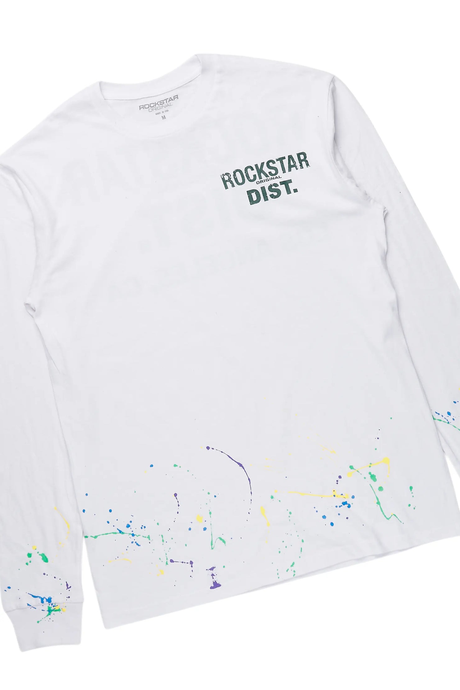 Bert White/Green Long Sleeve T-Shirt/Baggy Pant Set