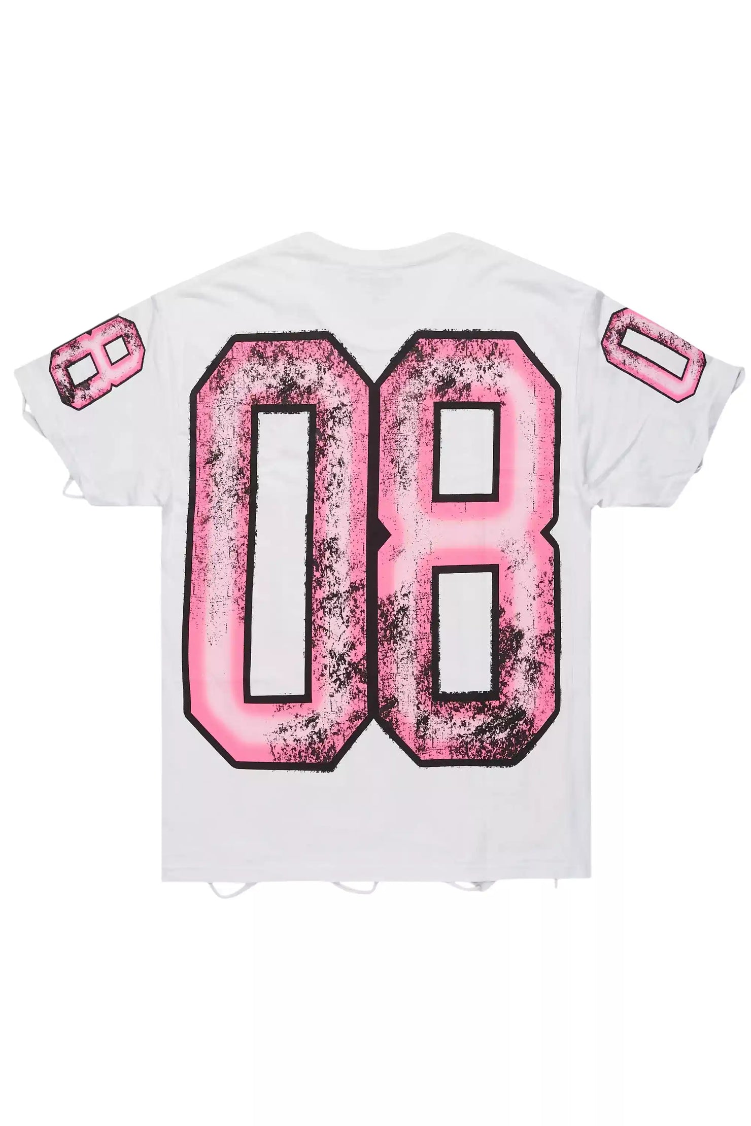 Tariqa White/Pink Tee & Antione Black Jean Set