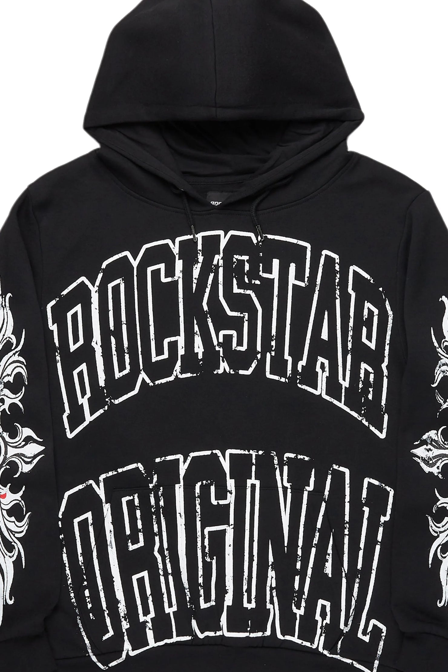 Akio Black Graphic Hoodie
