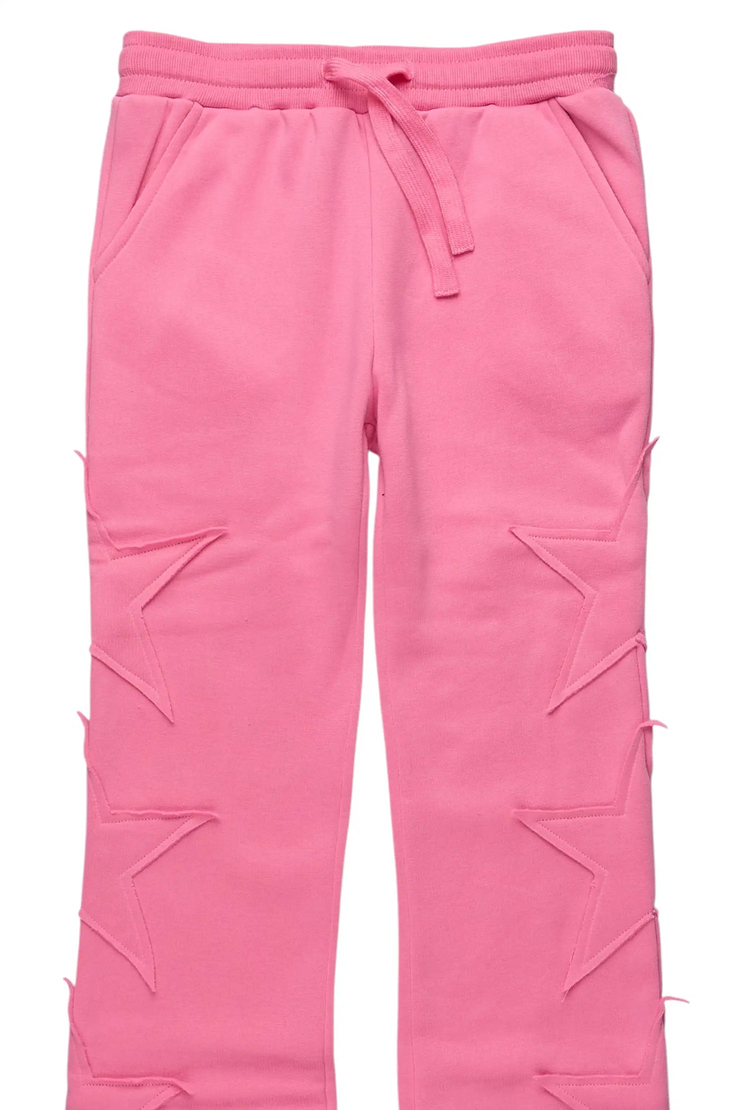 Girls Sinayah Pink Stacked Track Pant