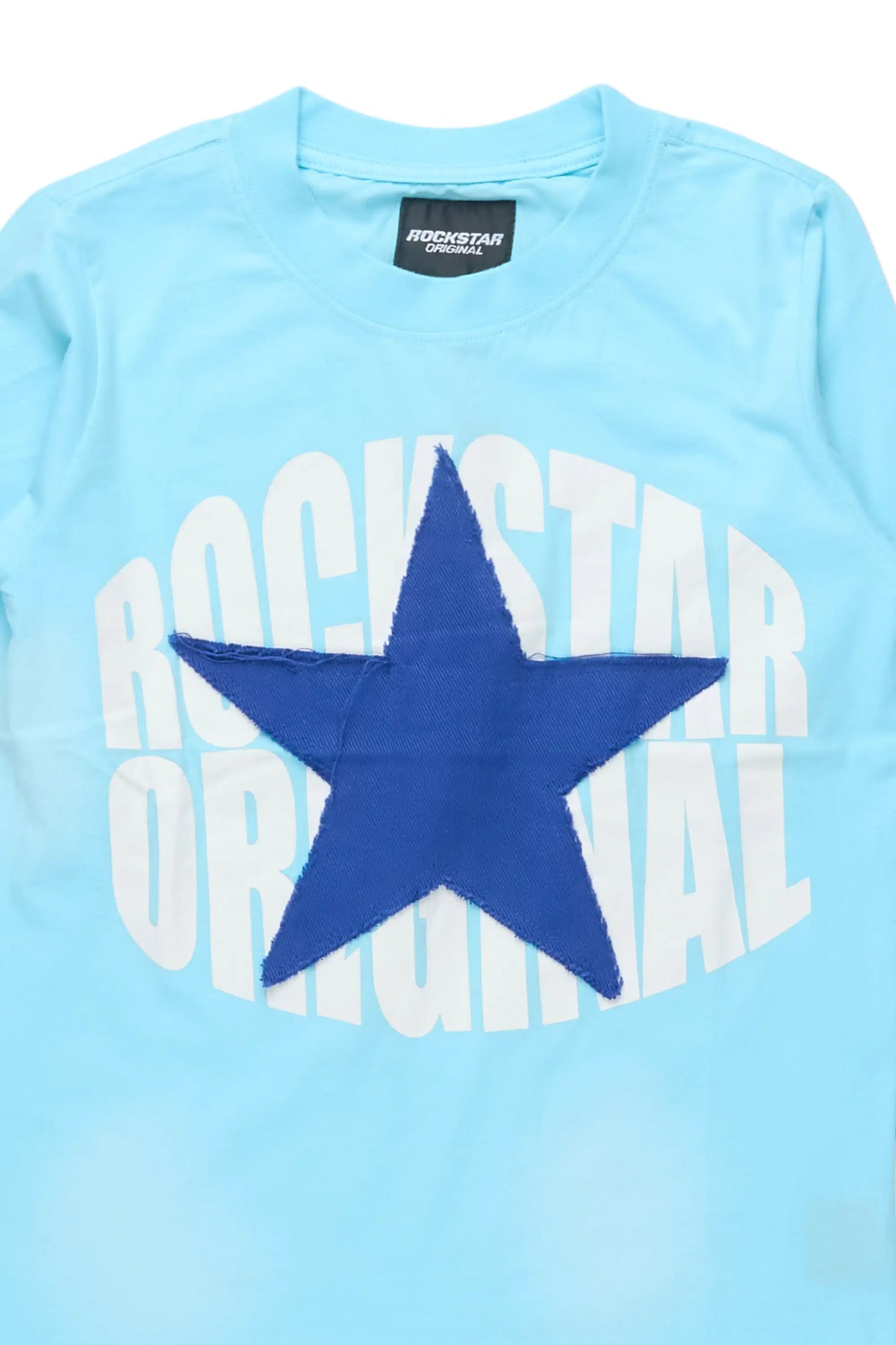 Boys State Light Blue L/S Graphic T-Shirt with Patch
