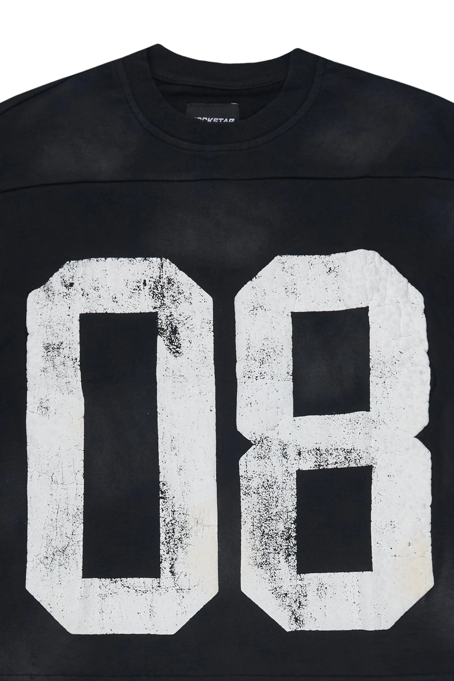 Boys Outline Black French Terry T-Shirt