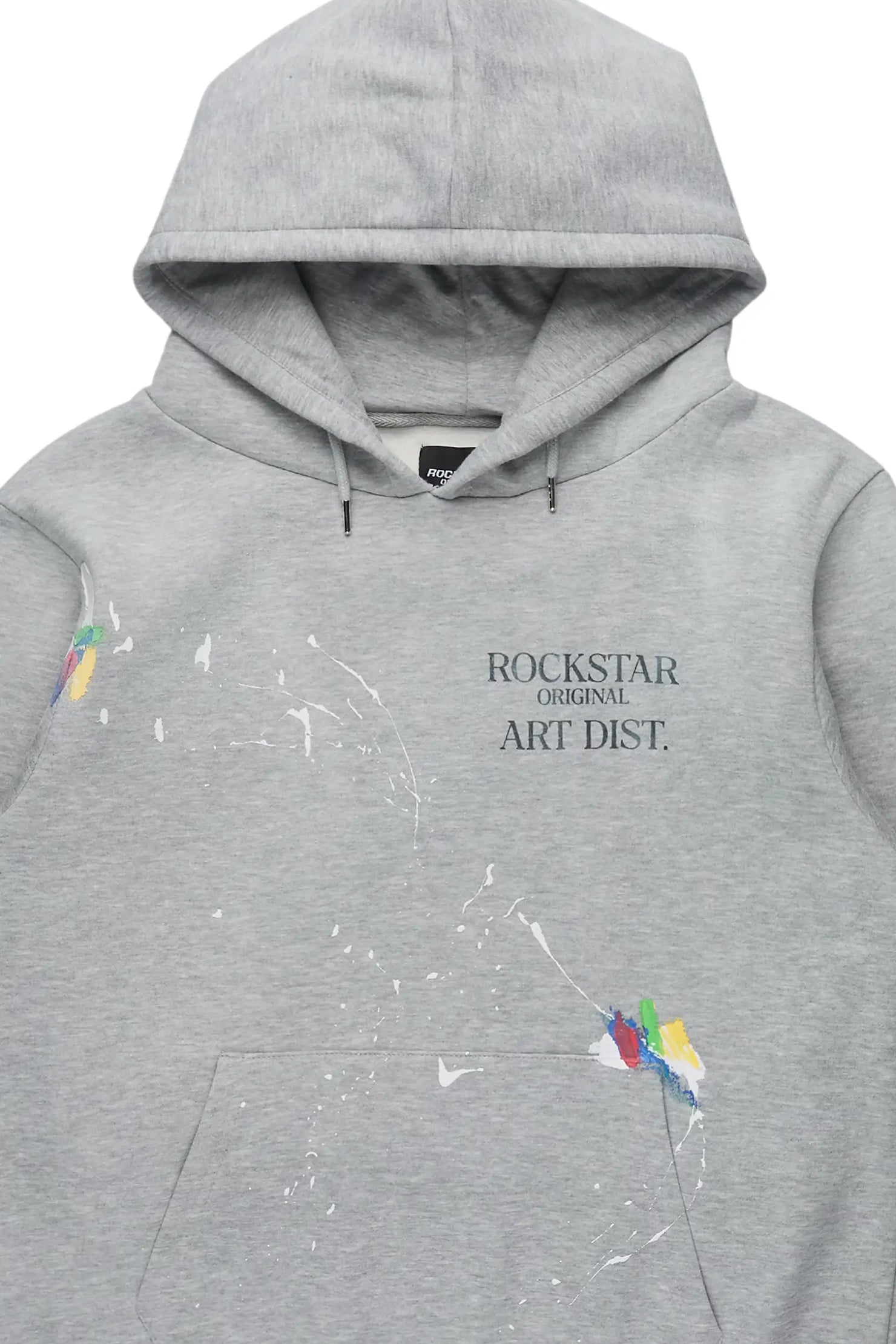 Rockstar Art Dist. Heather Grey Graphic Hoodie