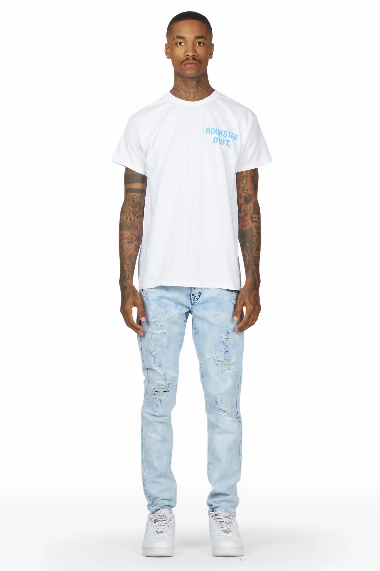 Lake White/Blue T-Shirt/Slim Fit Jean Bundle