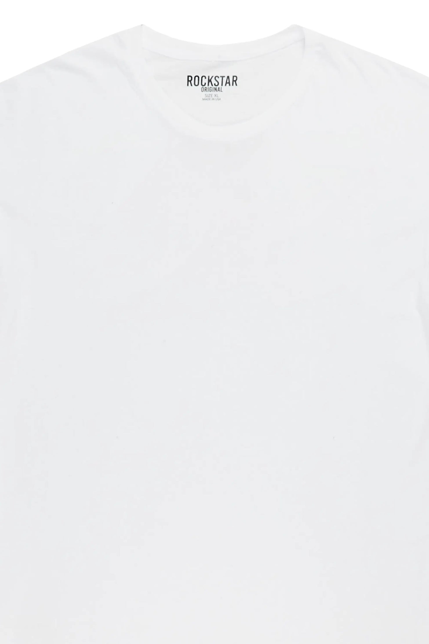 Basic White Rockstar Plain T-Shirt