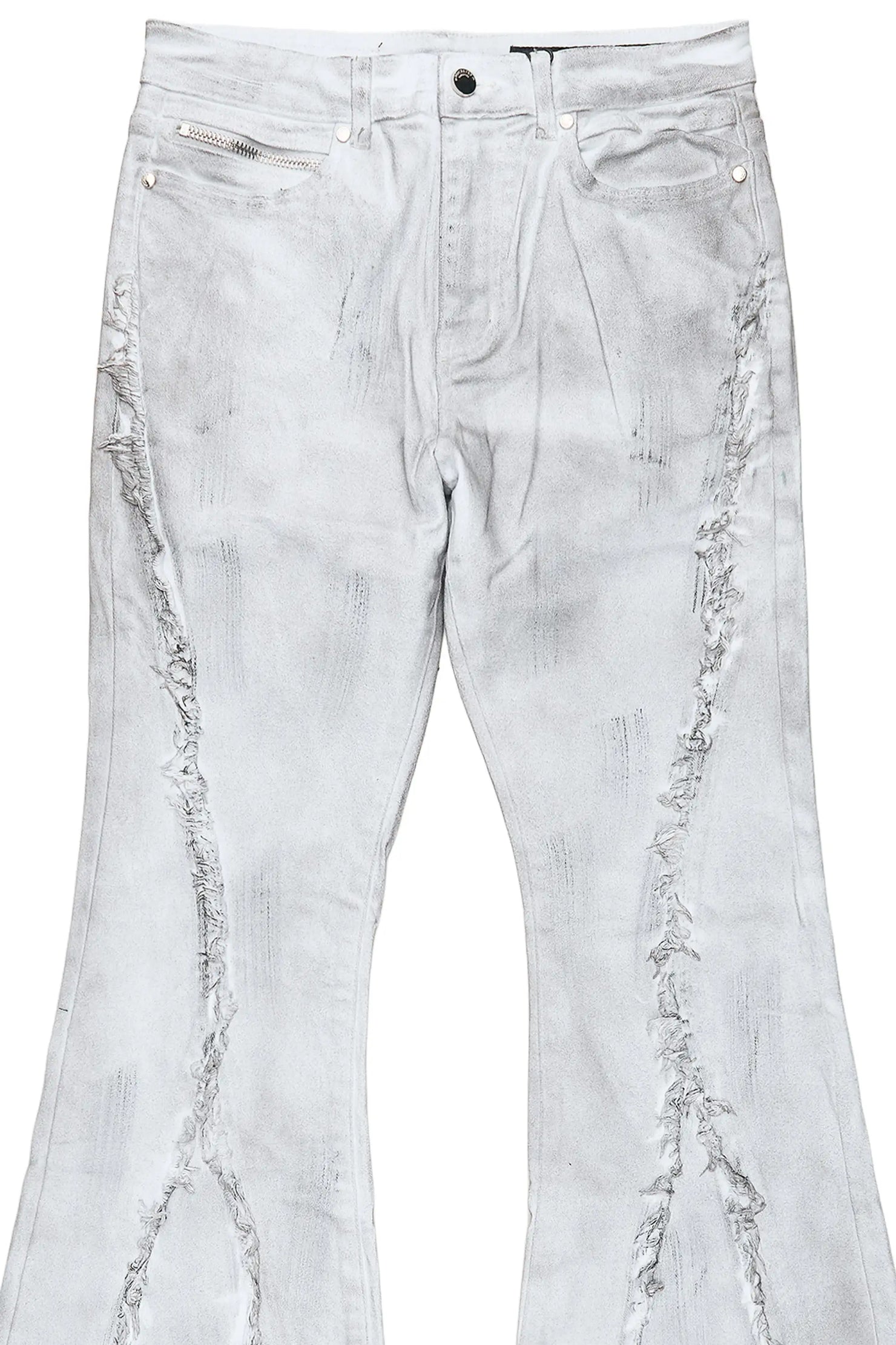 Vane Dirty White Stacked Super Flare Jean