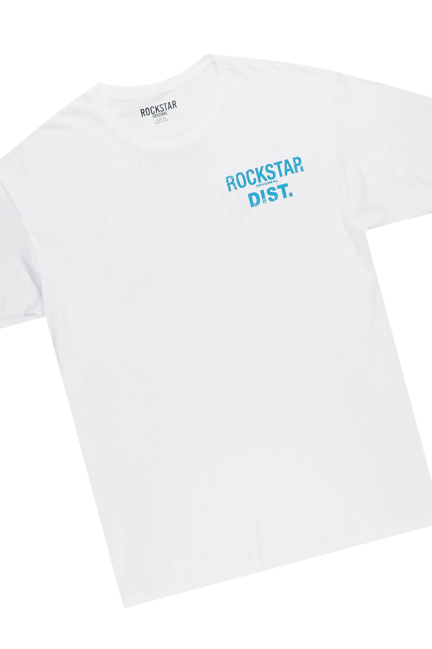 Lake White/Blue T-Shirt/Stacked Flare Cargo Jean Bundle