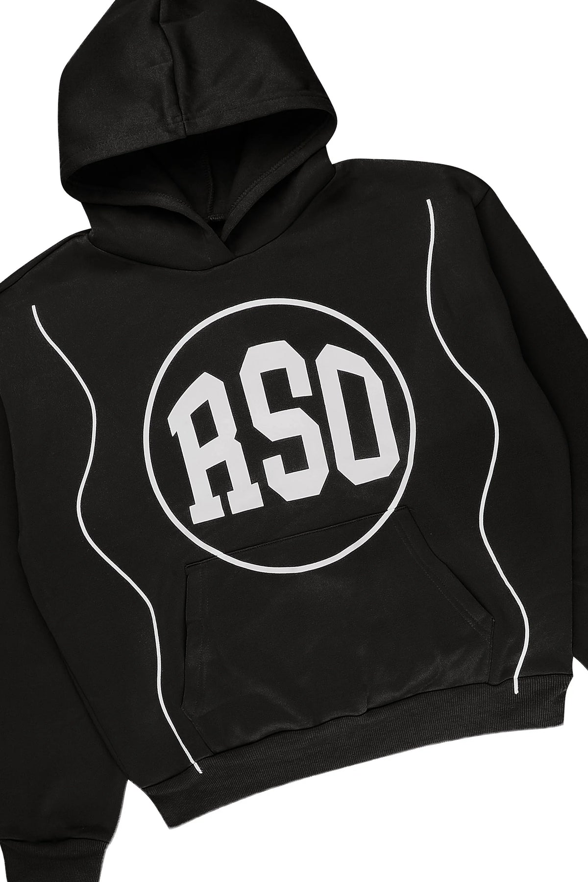 Boys Gazo Black Hoodie Stacked Track Set
