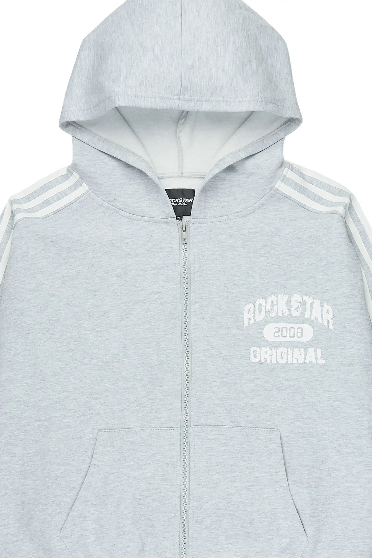 Raykeya Heather Grey Zip Up Hoodie