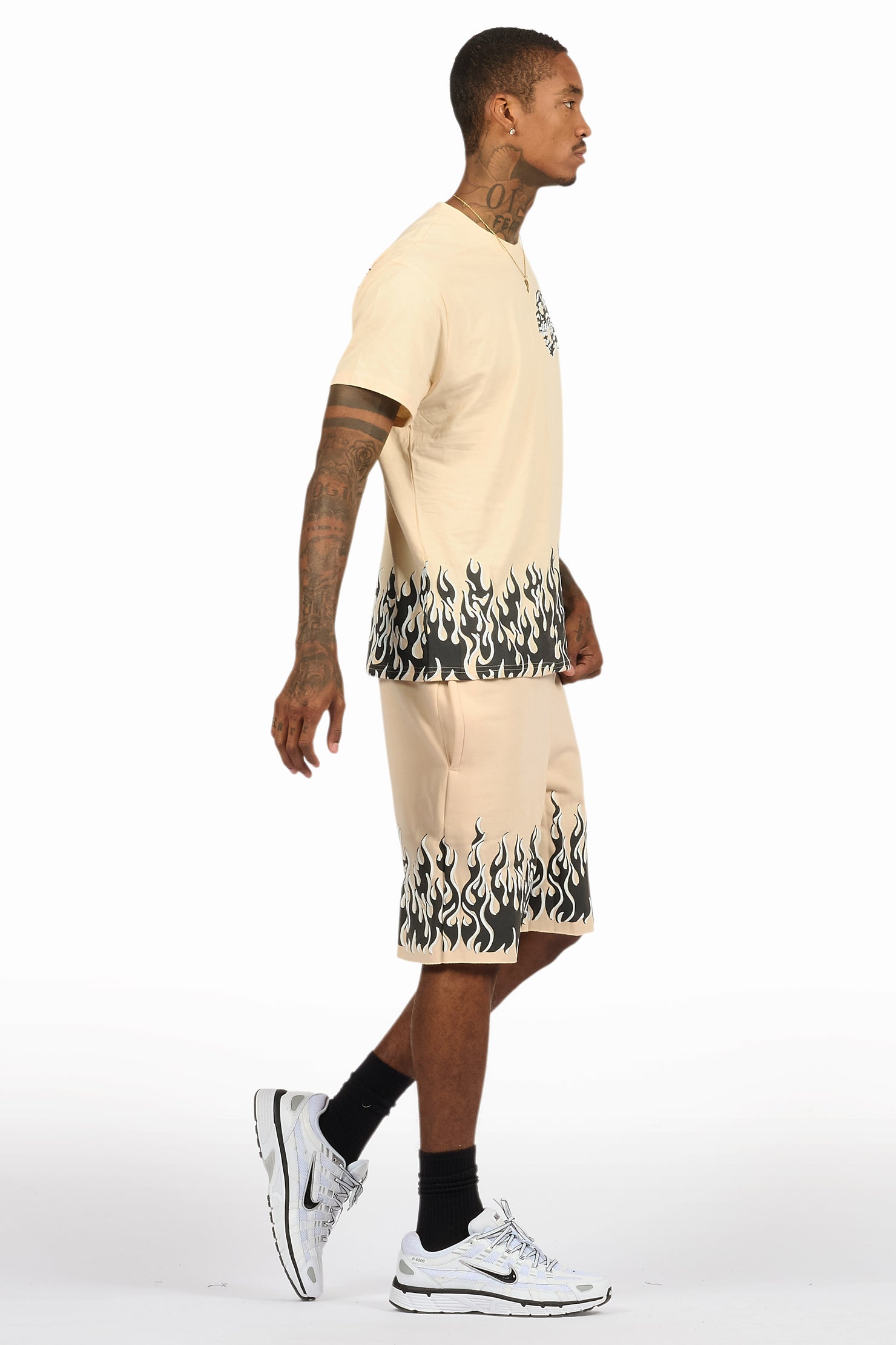 Bubble Beige T-Shirt/Short Set