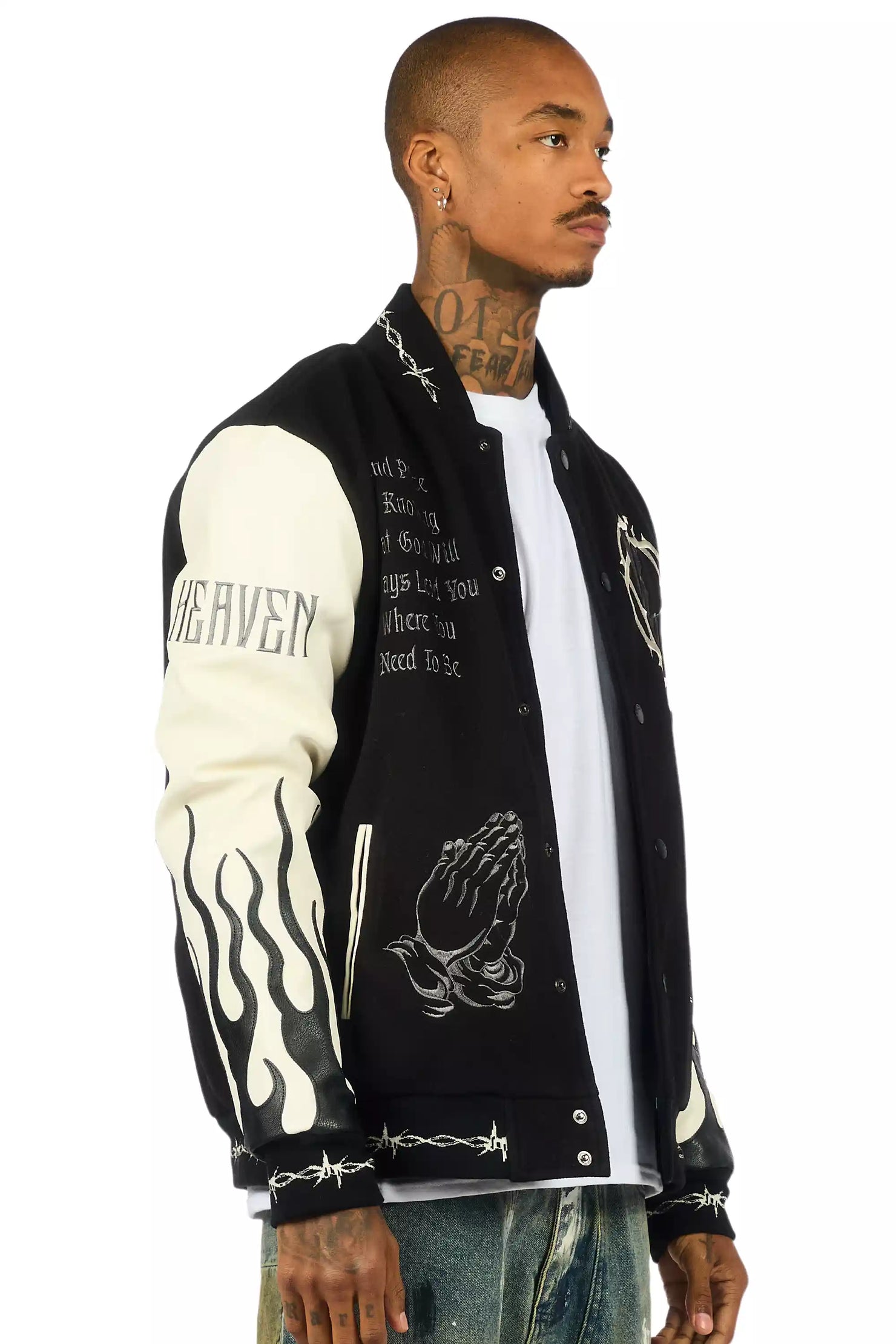 Caelus Black Varsity Jacket