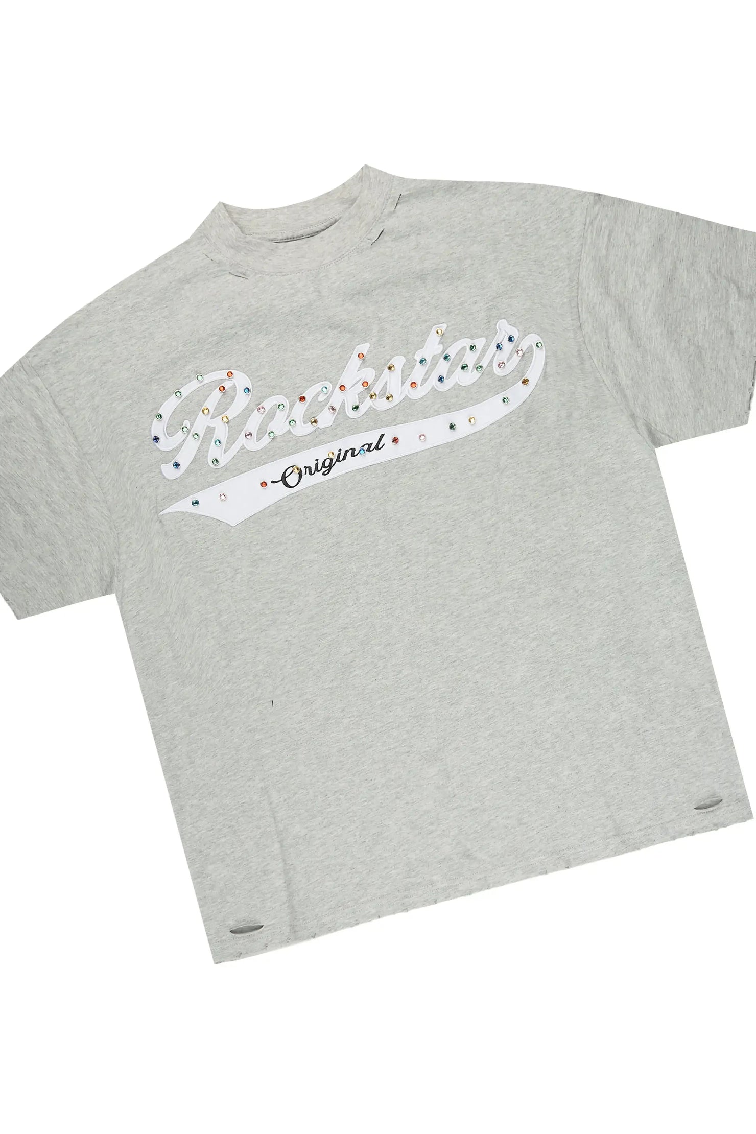 Bautista Blue Graphic T-Shirt Denim Jort Set