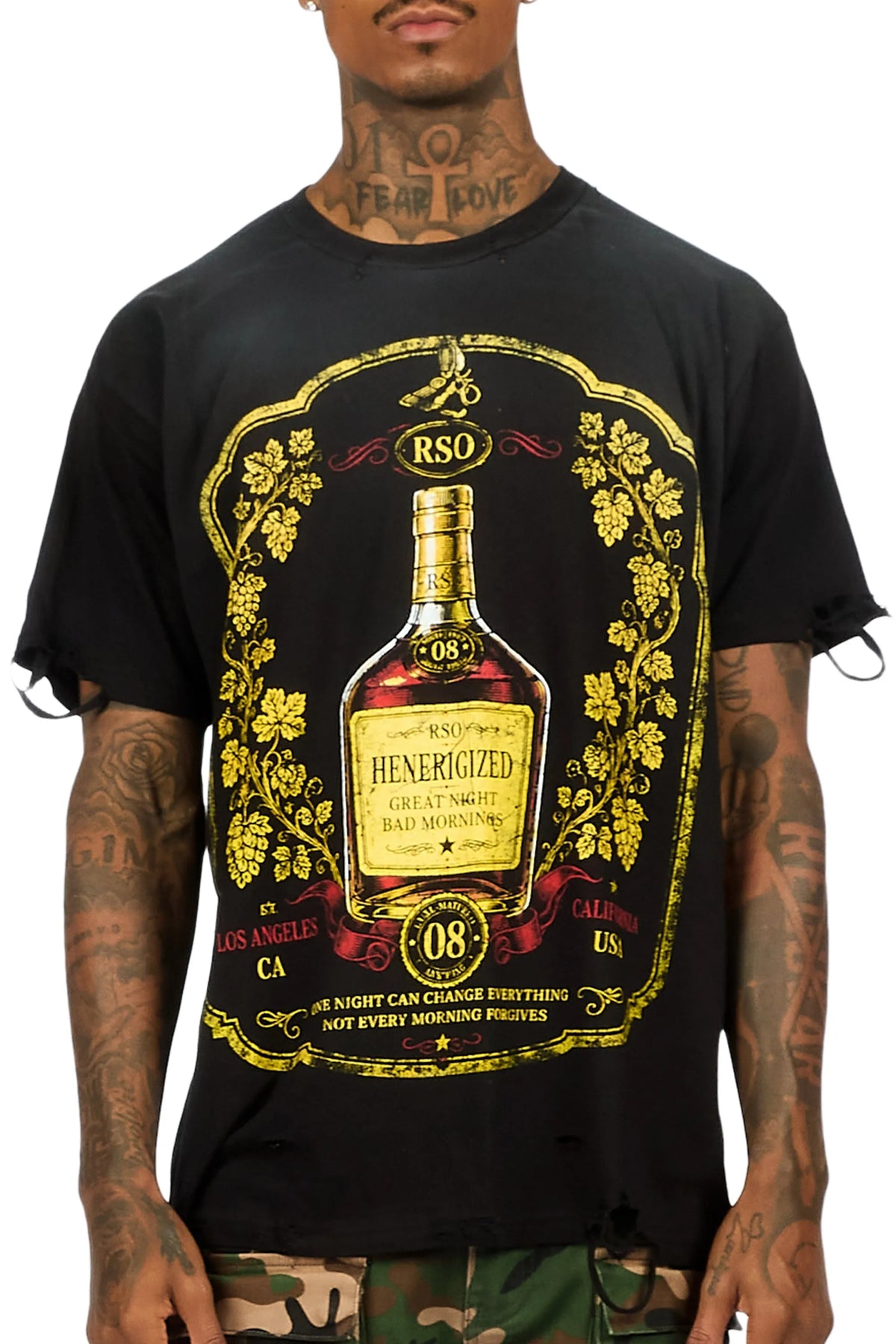 Kyson Black Oversized Graphic T-Shirt