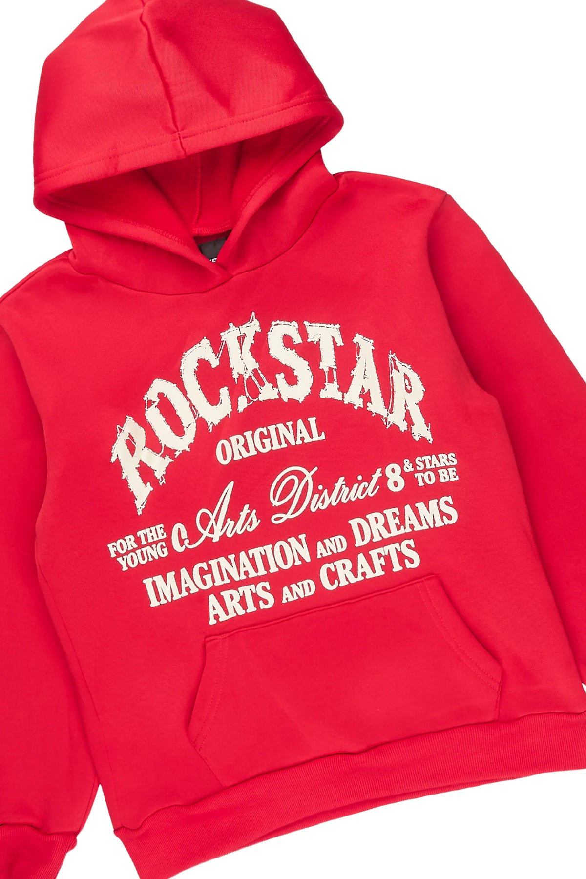 Boys Coolie Red/Cream Stacked Hoodie Track Set
