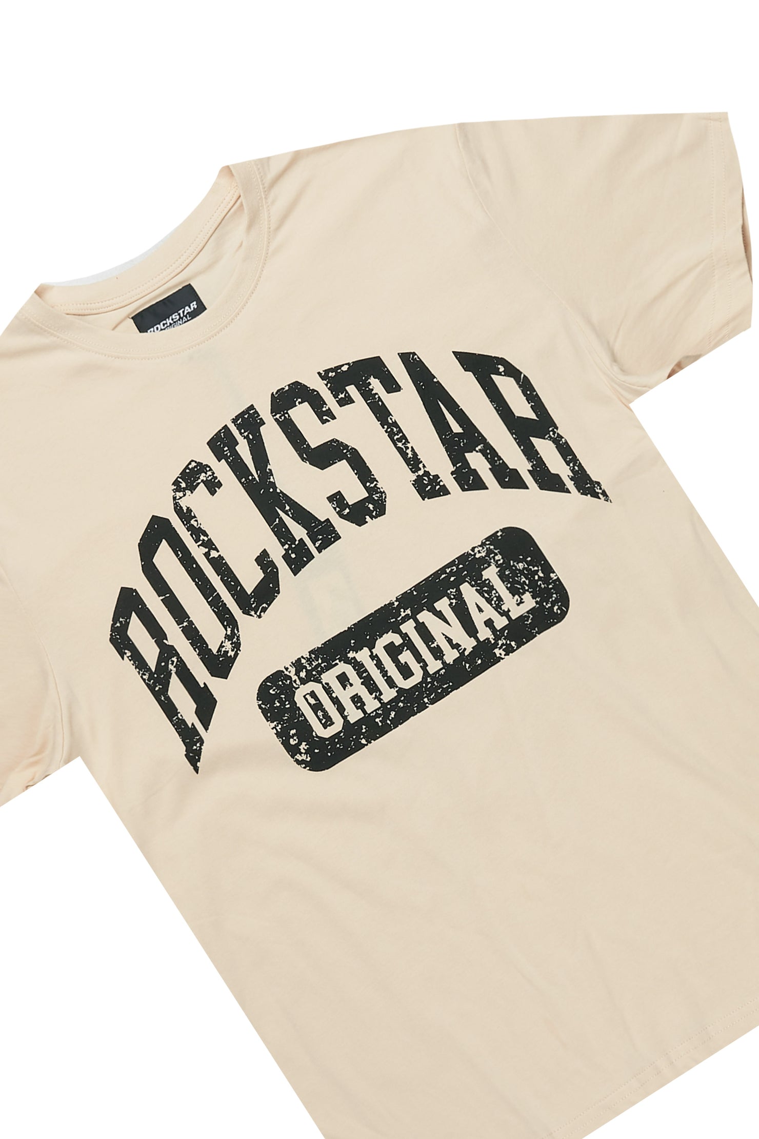 Members Beige T-Shirt/Short Set