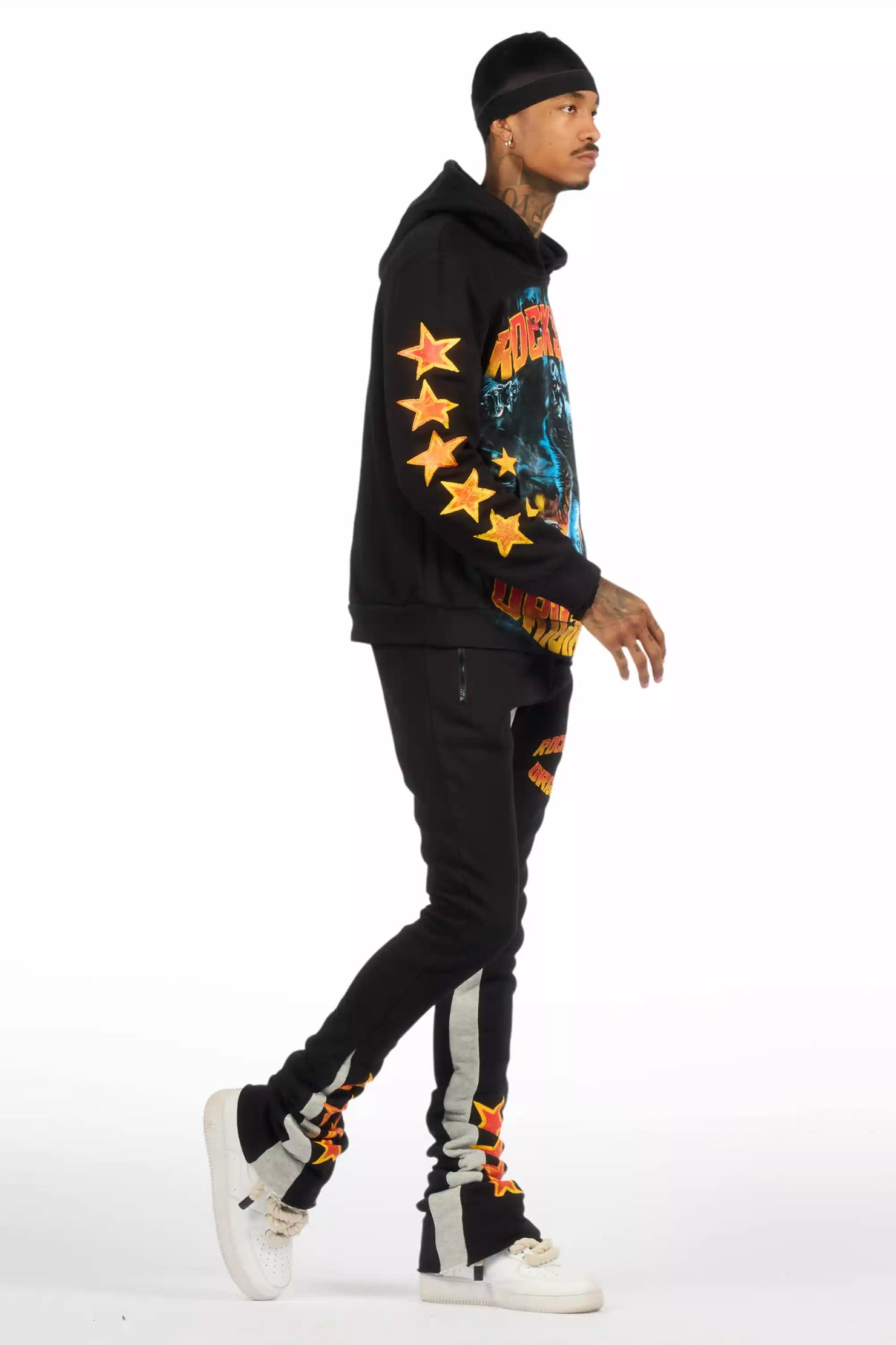 Torq Black/Orange Hoodie/Super Stacked Track Set