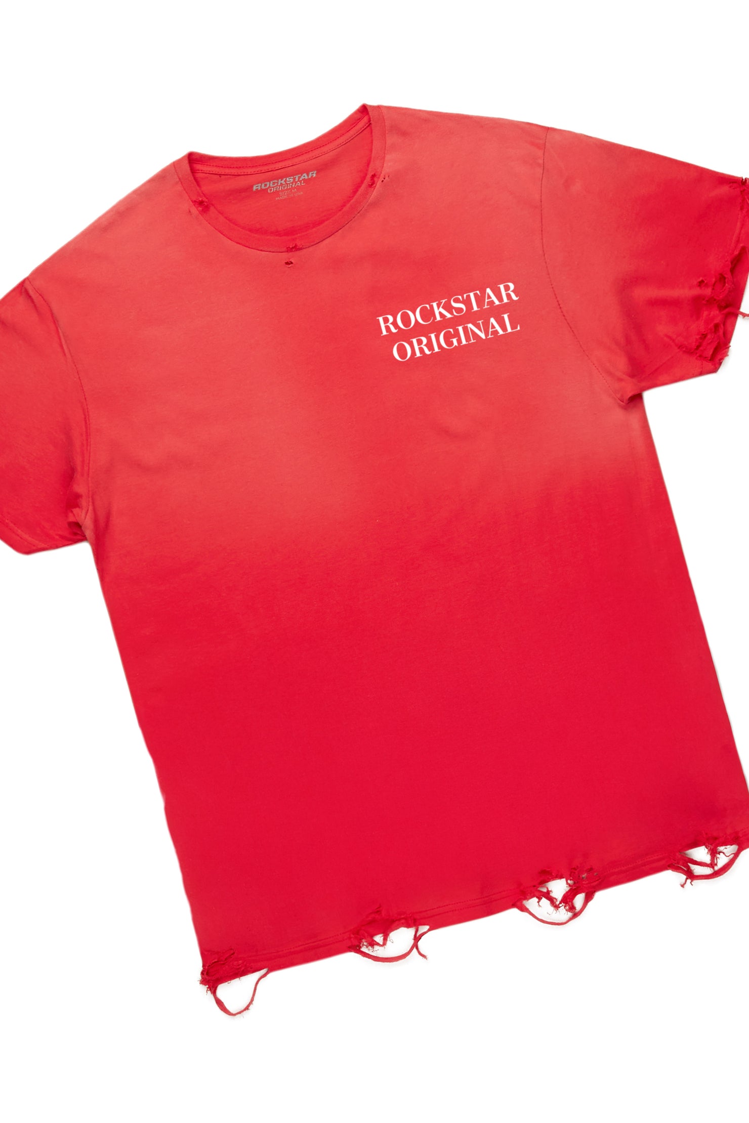 Drako Red/White Oversized Graphic T-Shirt/Dag Stacked Flare Jean Set