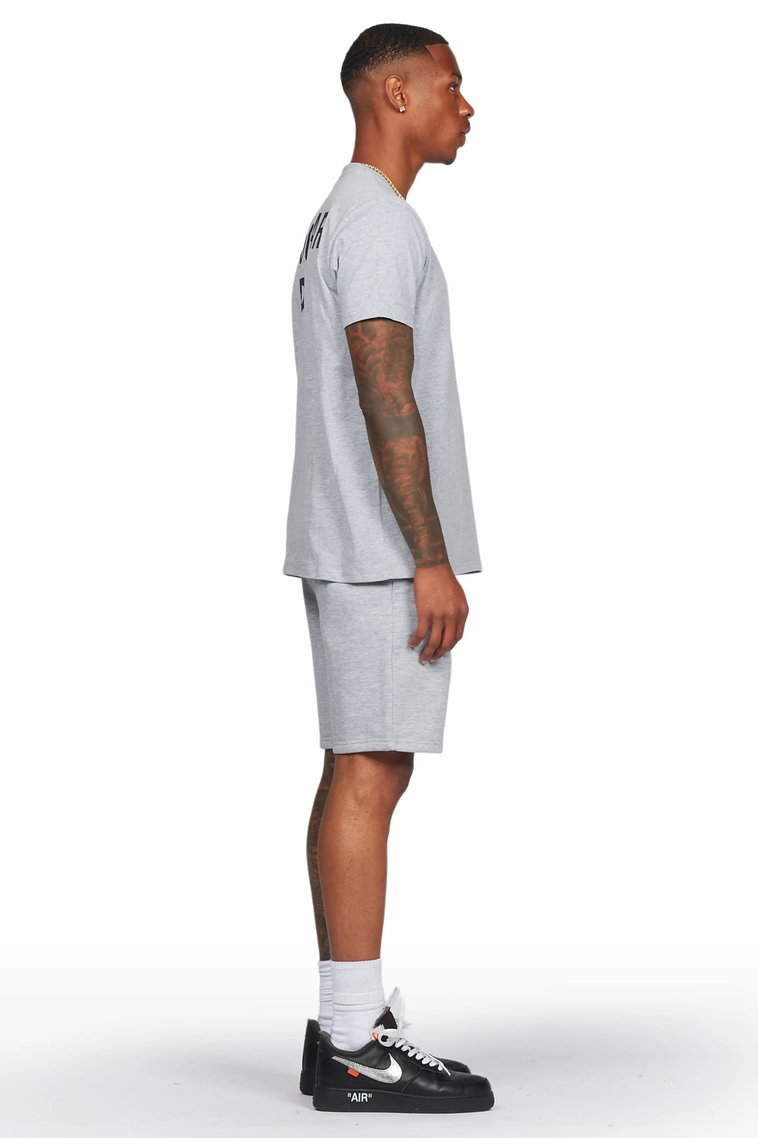 Alpine Heather Grey T-Shirt/Short Set
