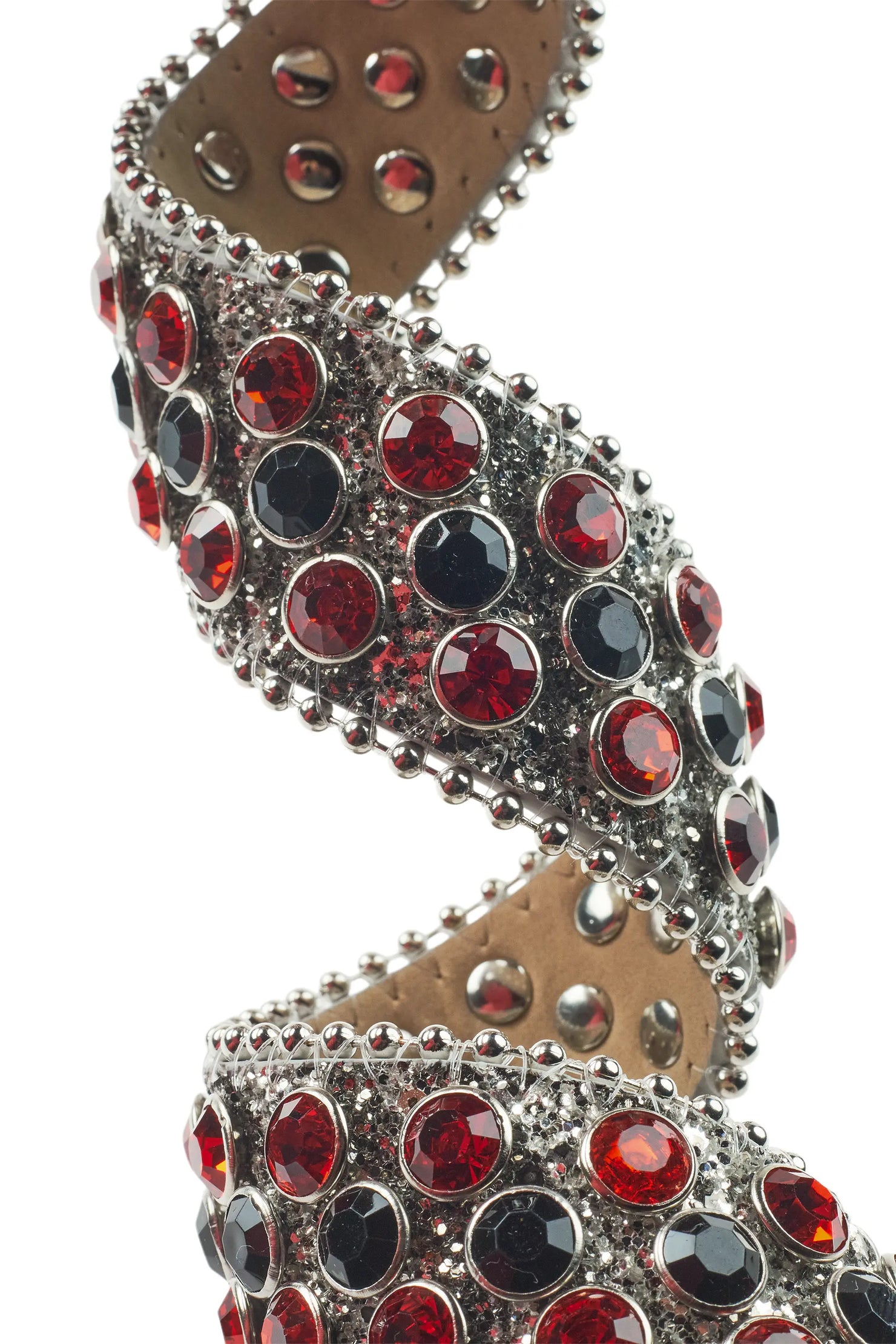 Blaze Rockstar Silver/Red Logo Belt