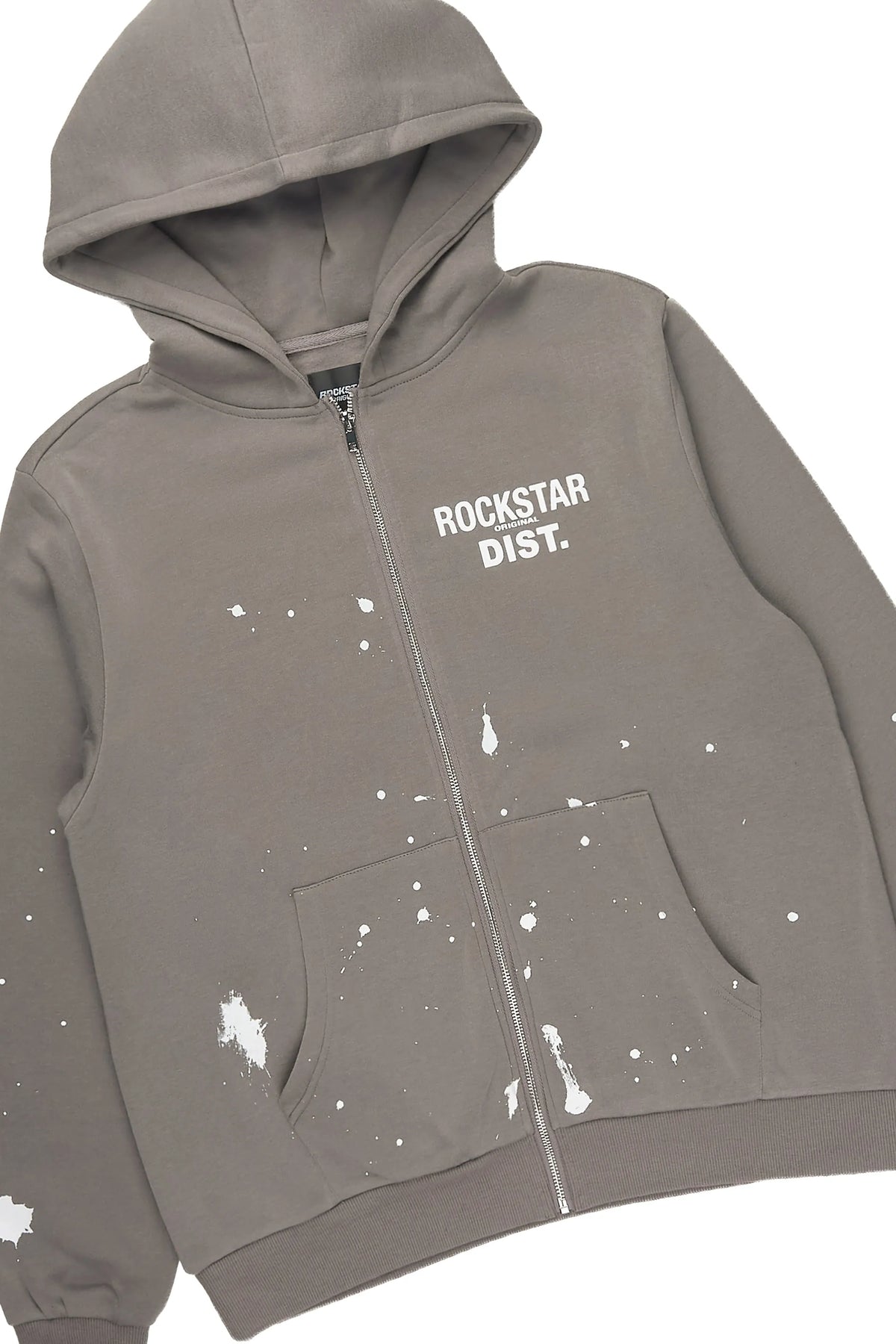 Zip Up Dark Grey Raffer Hoodie/Stacked Track Set