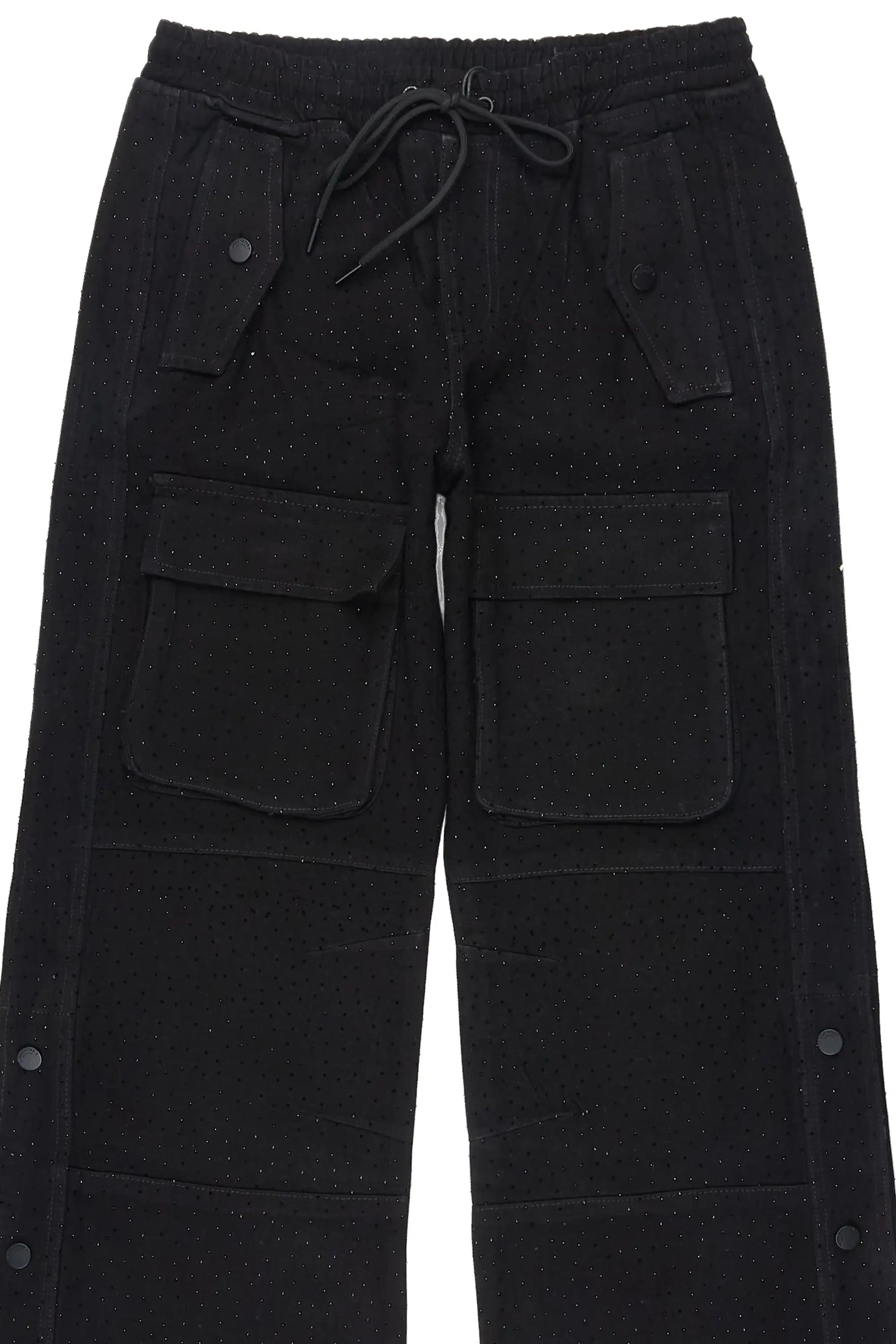 Yuri Black Rhinestone Baggy Fit Jean