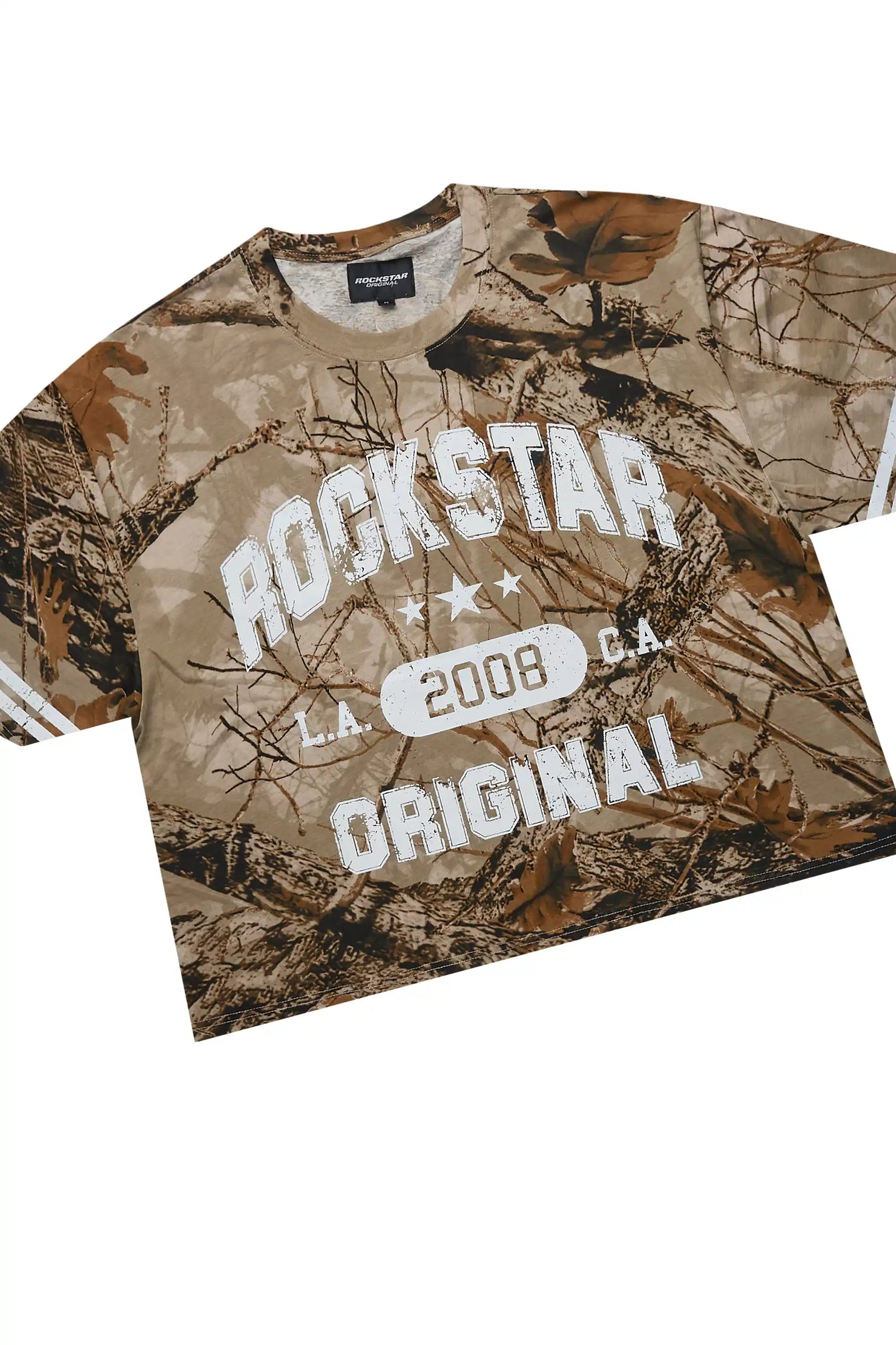 Tylla Camo T-Shirt/Baggy Stacked Track Set